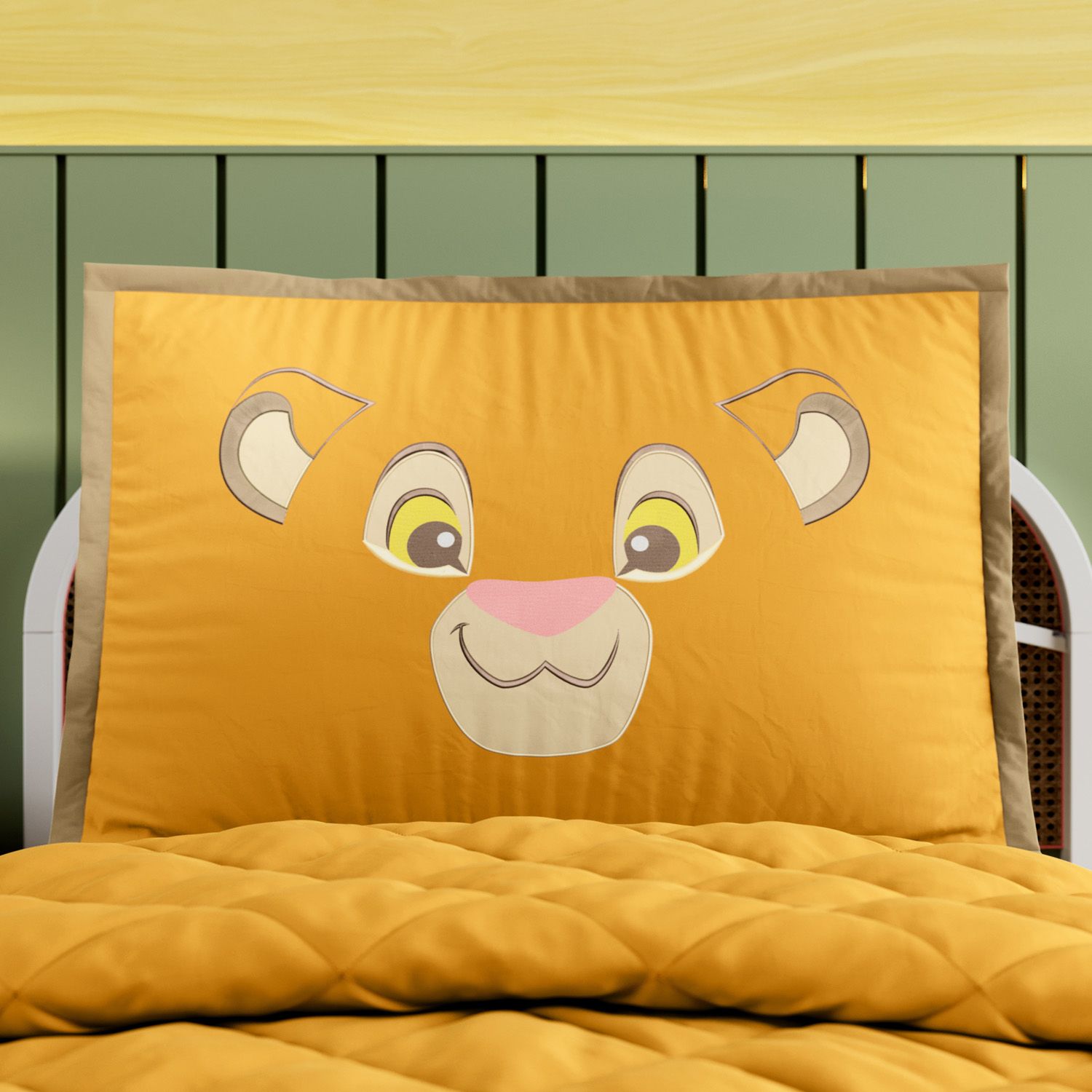 Fronha de Travesseiro Infantil Simba O Rei Leão Bordado