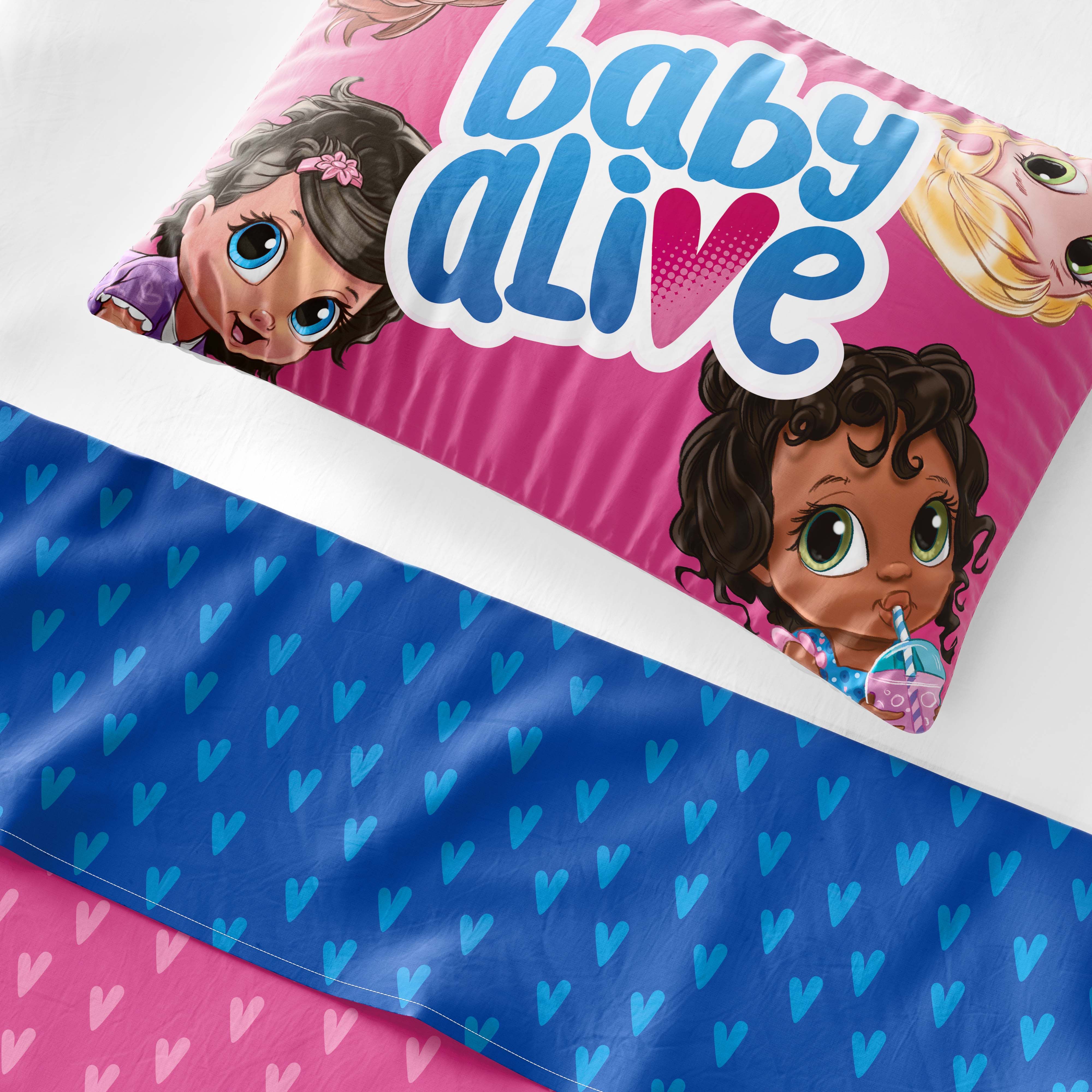 Jogo de Lençol Infantil Solteiro Corações Baby Alive