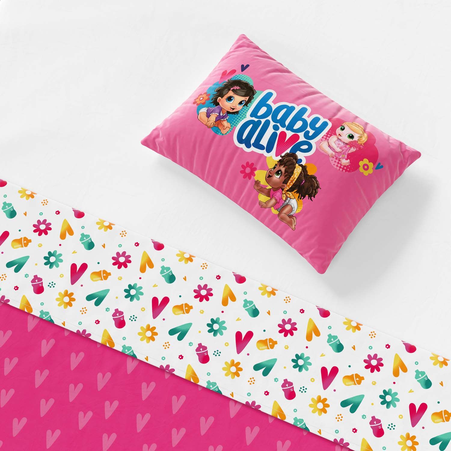 Jogo de Lençol Mini Cama Baby Alive