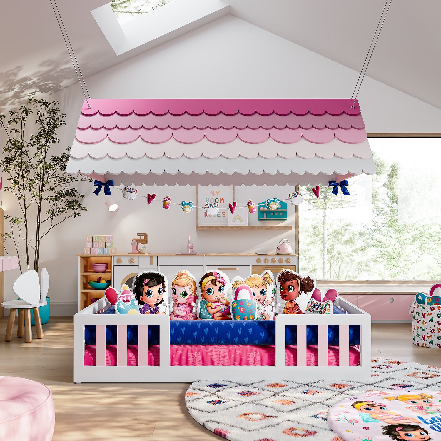 Jogo de Lençol Mini Cama Baby Alive