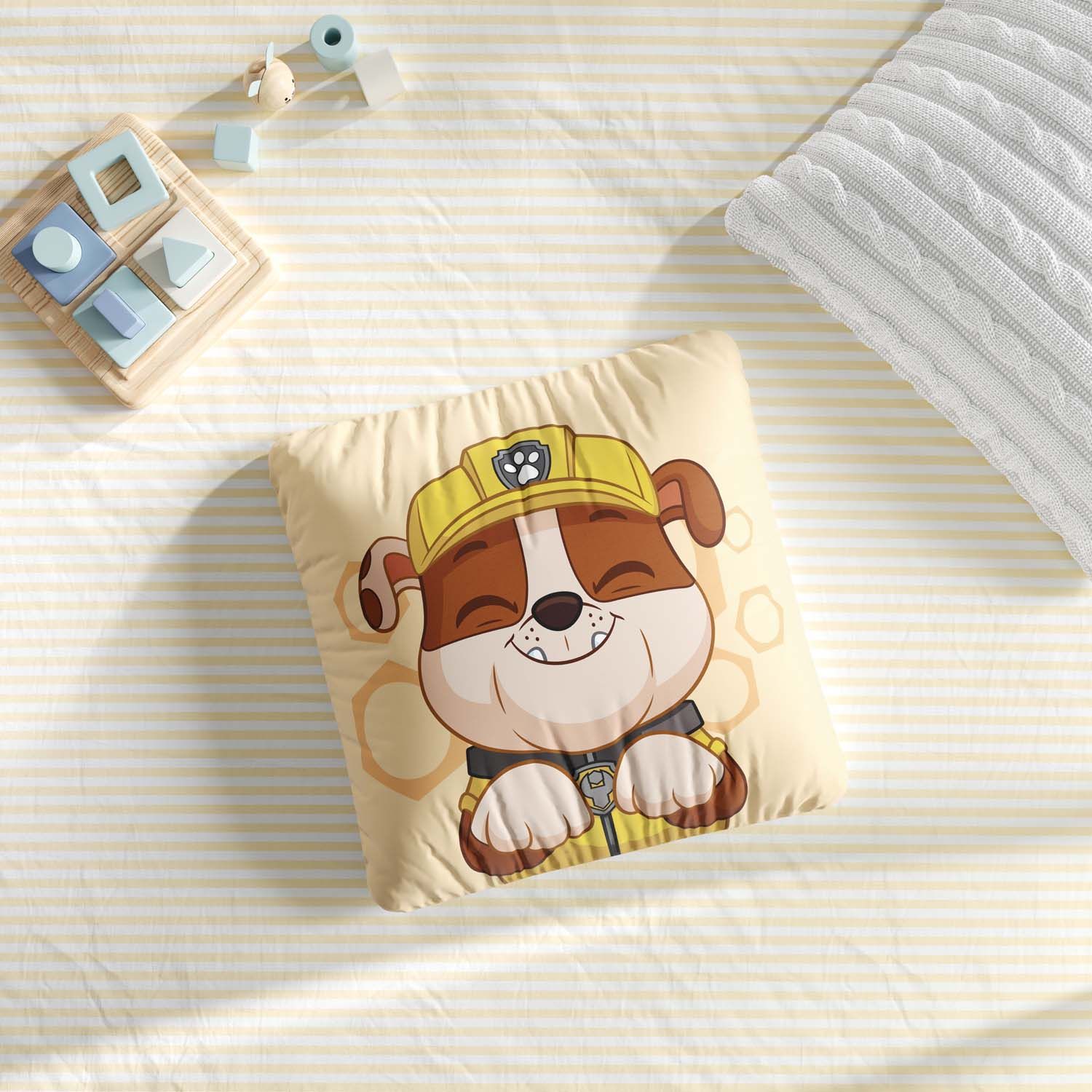 Almofada Quadrada Rubble Patrulha Canina