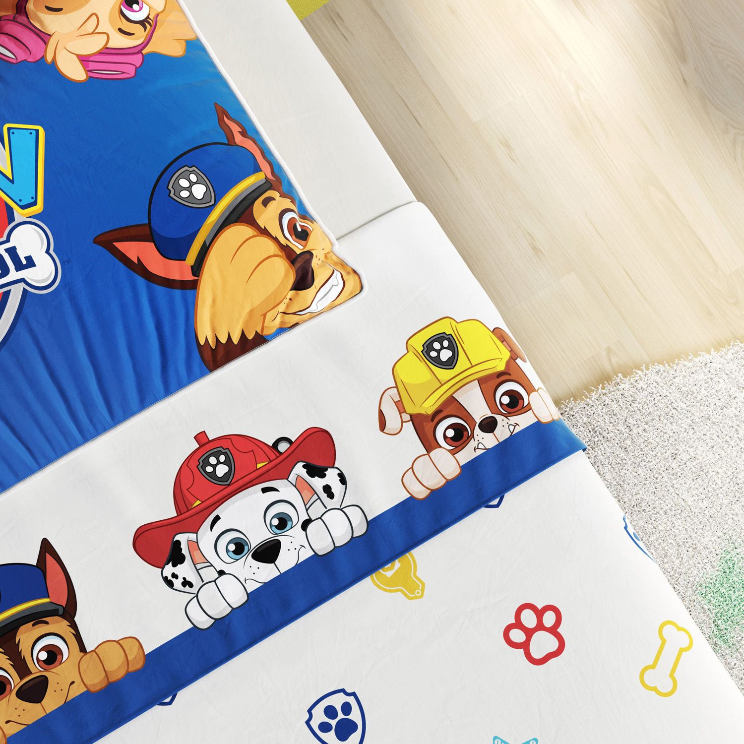 Jogo de Lençol Infantil Solteiro Patrulha Canina