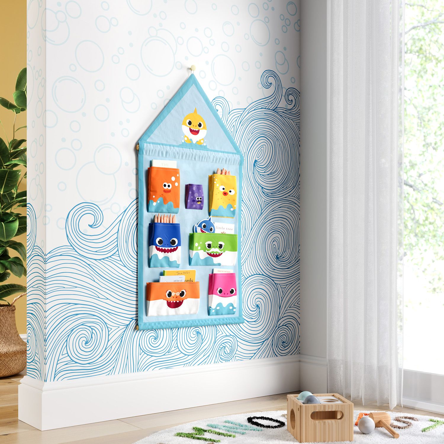 Porta Brinquedos Baby Shark