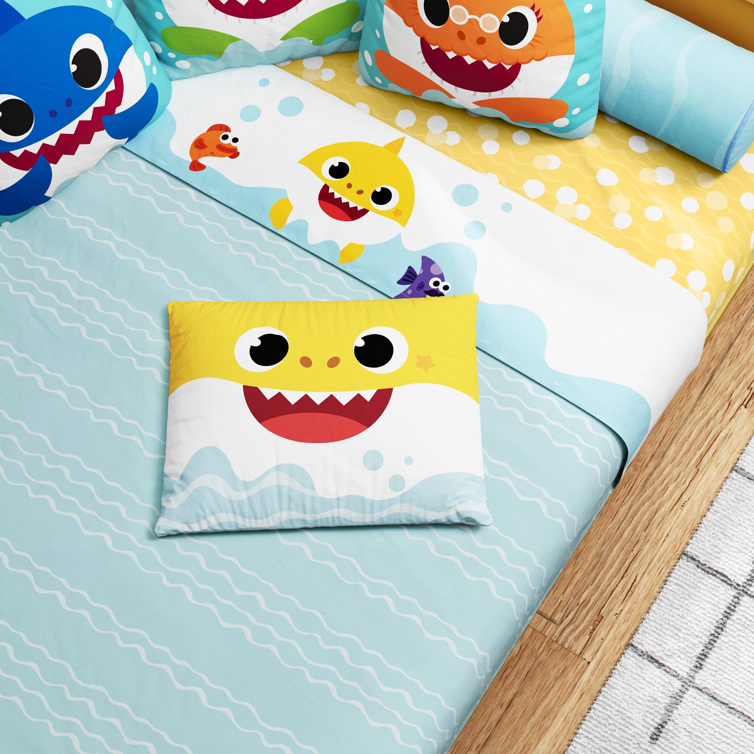 Jogo de Lençol Mini Cama Baby Shark