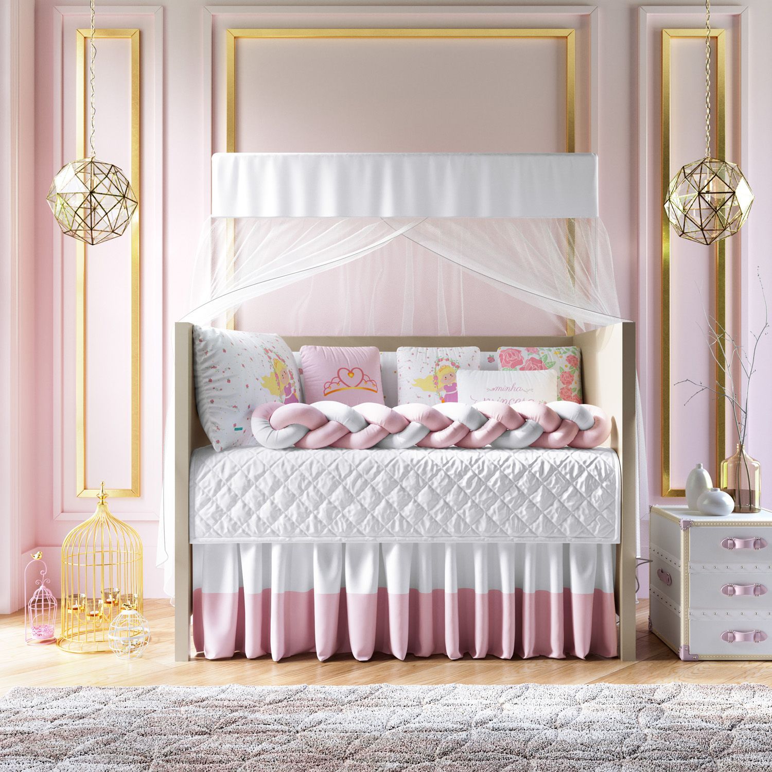 Kit Berço Trança Princesinha Luna