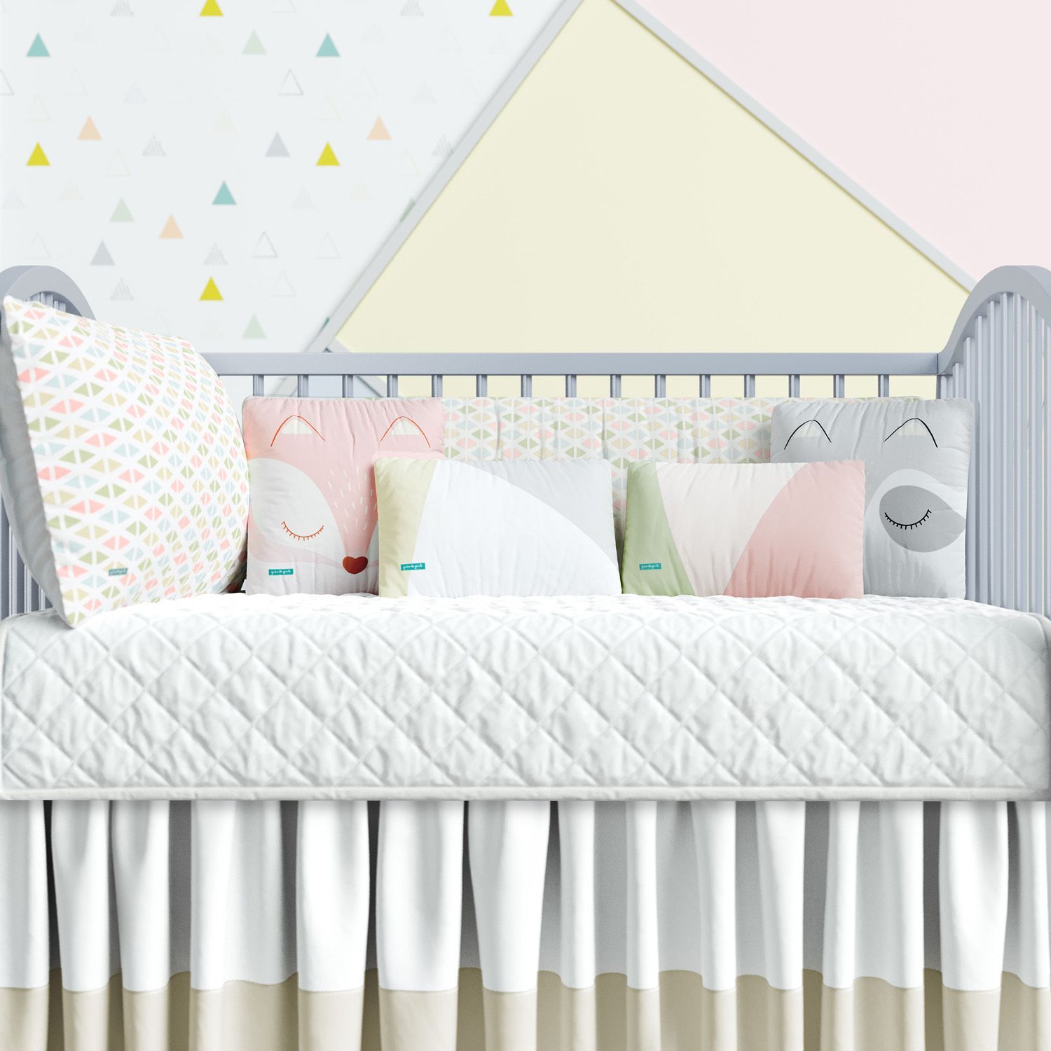 Kit Berço Trança Geométrico Multicor