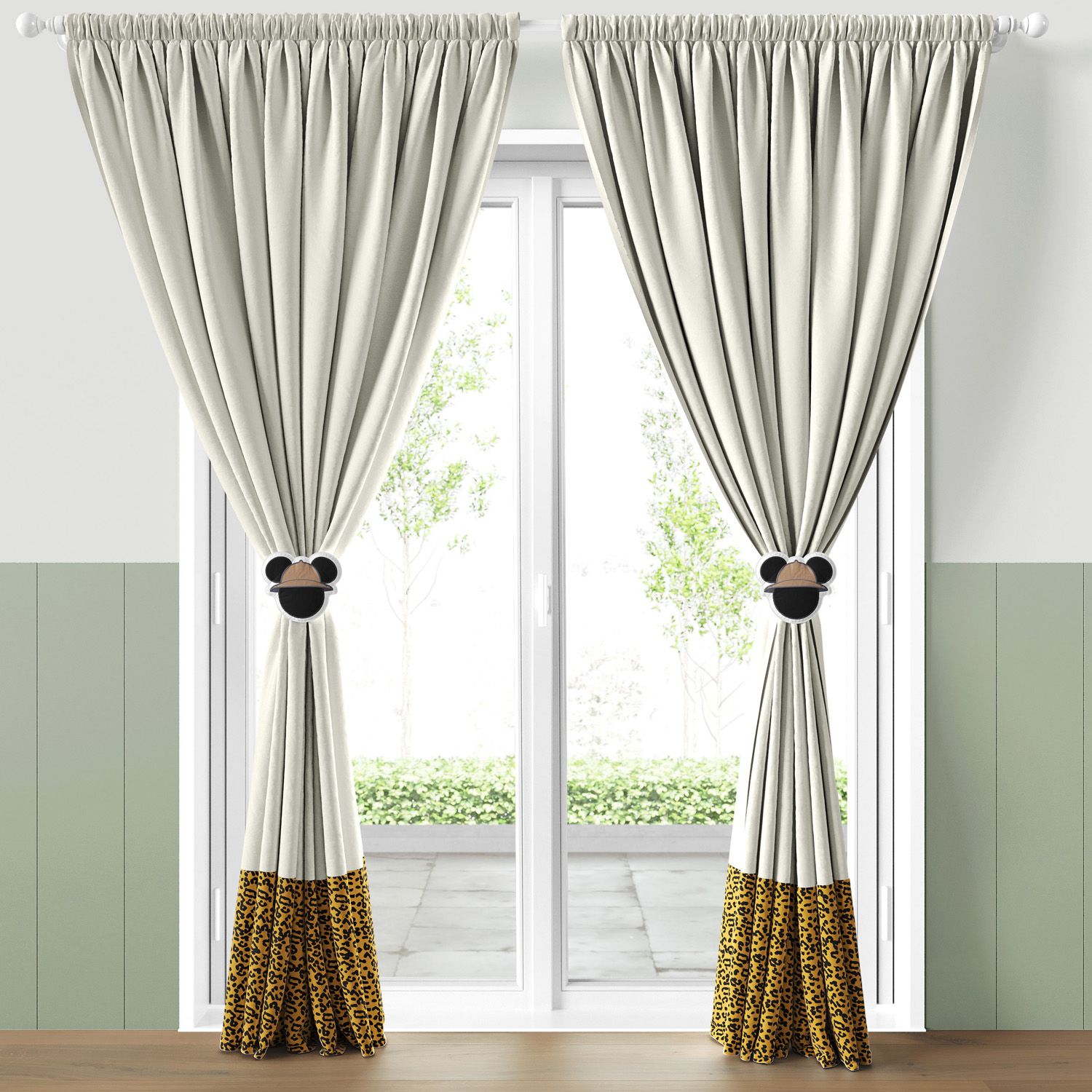 Prendedor de Cortina Mickey Mouse Safári