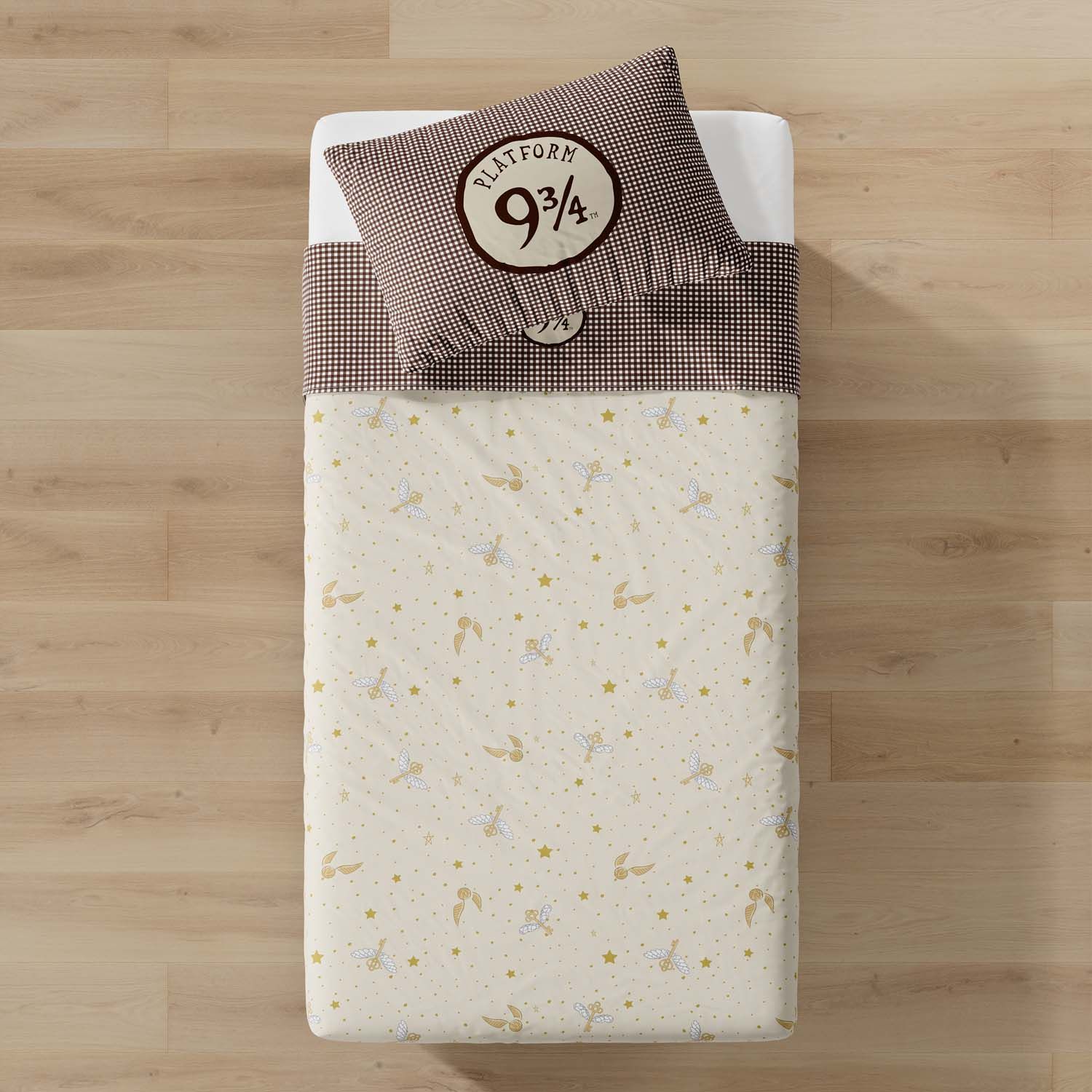 Jogo de Lençol Infantil Solteiro Harry Potter Plataforma 9 ¾