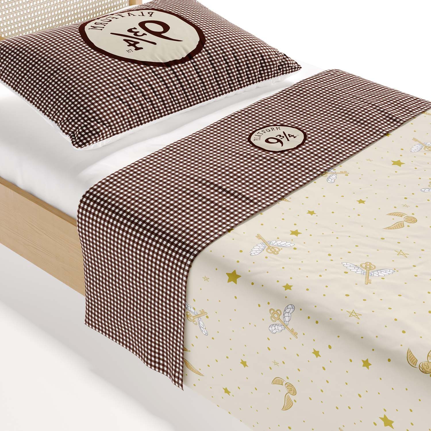 Jogo de Lençol Infantil Solteiro Harry Potter Plataforma 9 ¾