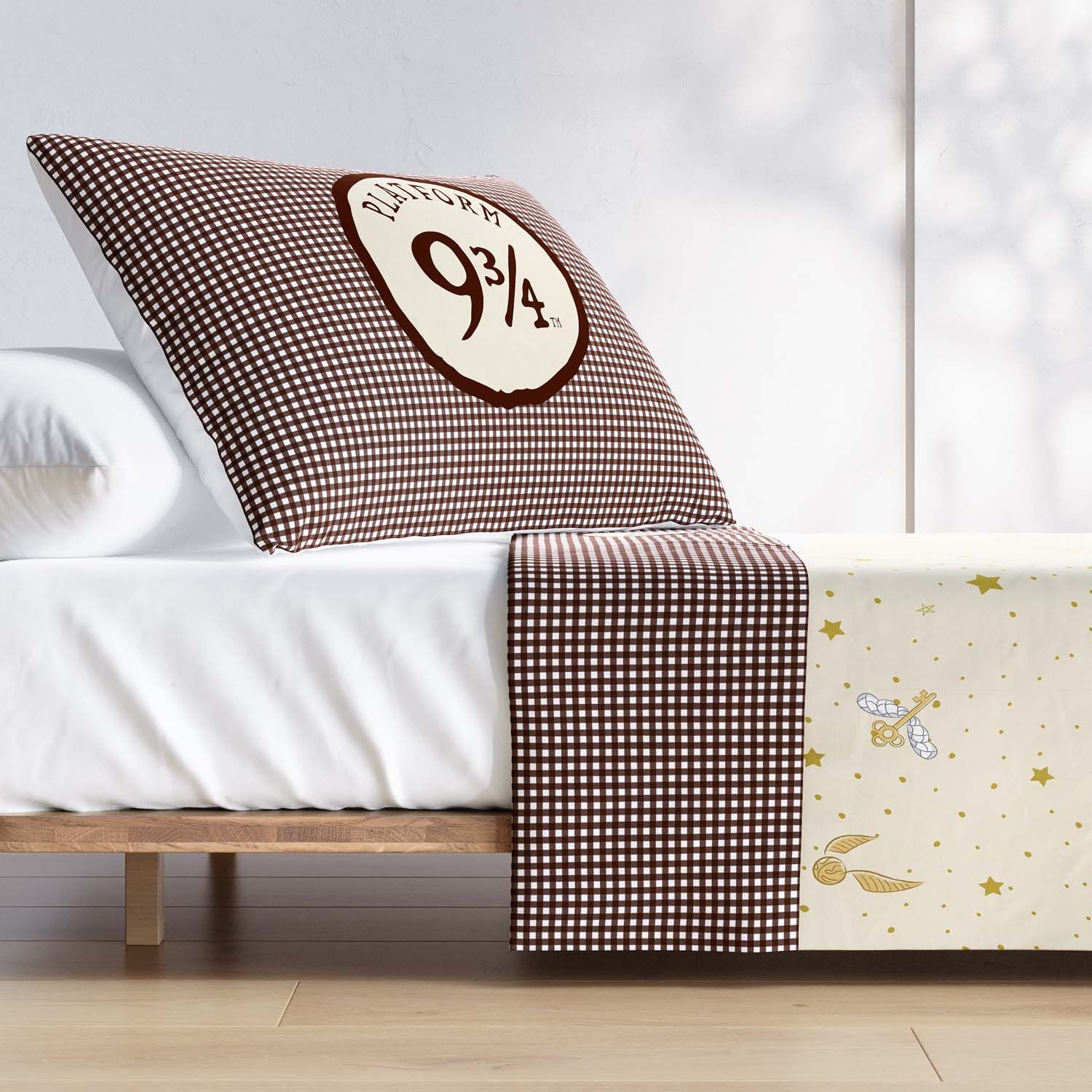 Jogo de Lençol Infantil Solteiro Harry Potter Plataforma 9 ¾