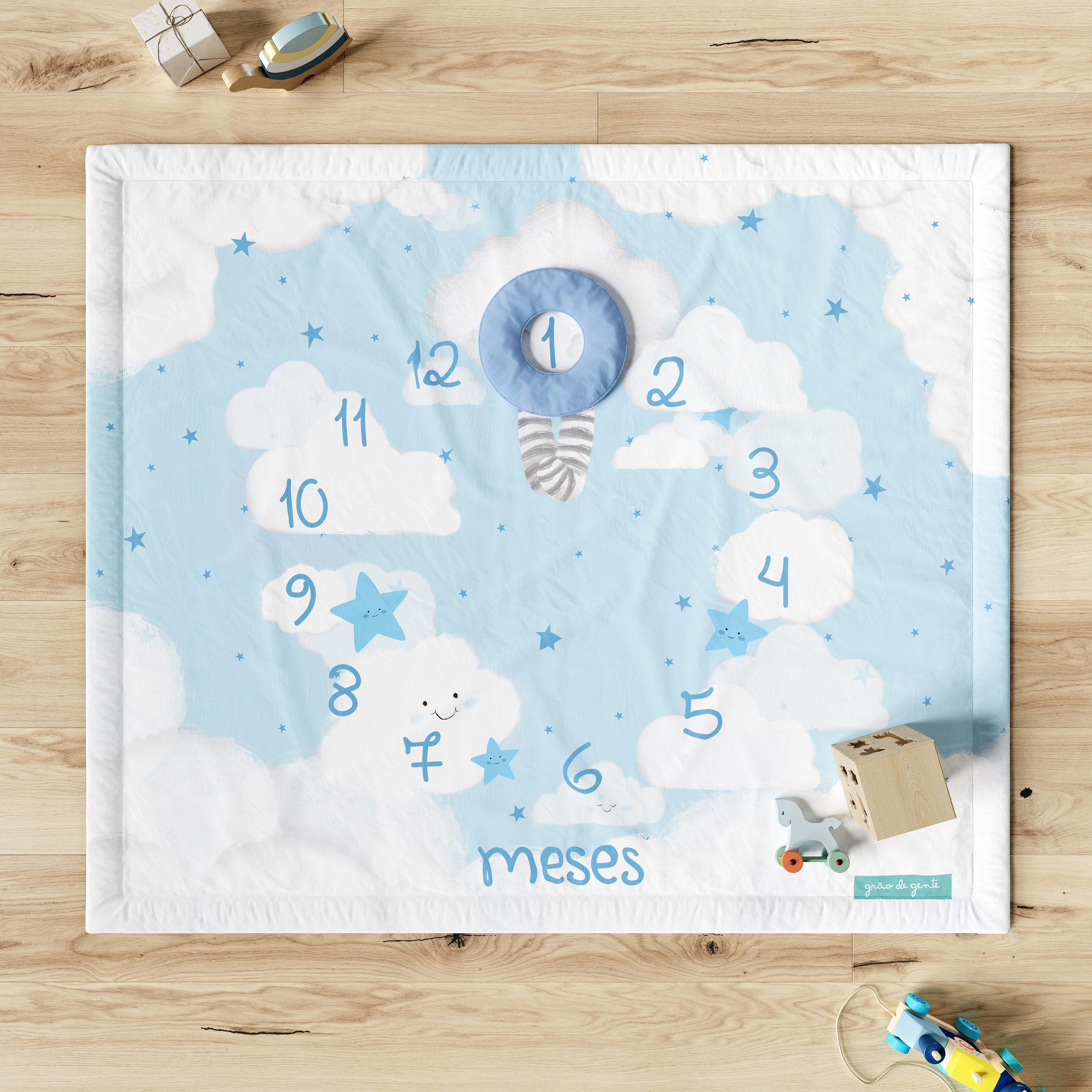 Tapete Mesversário Nuvem de Algodão Rosa