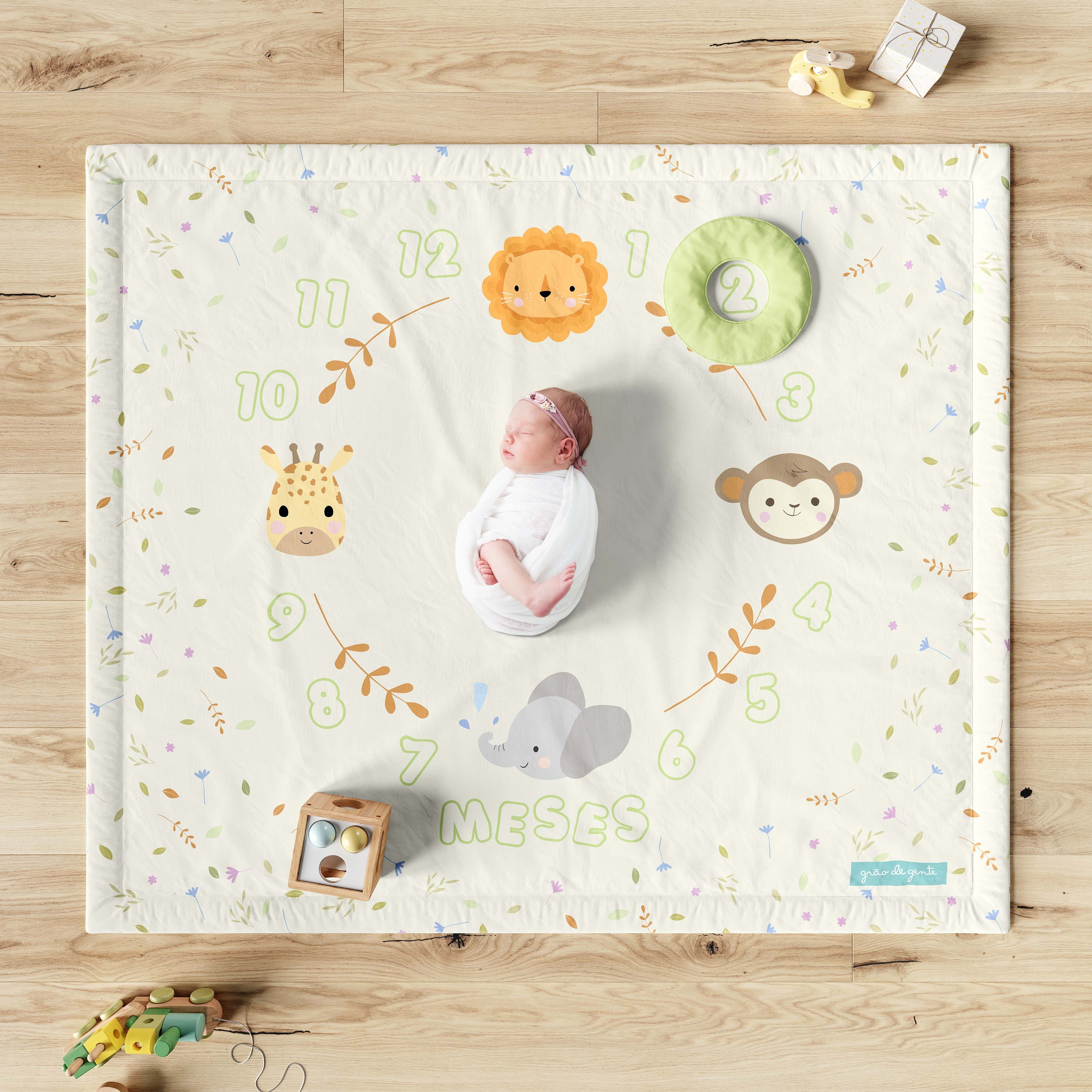 Tapete Mesversário Selva Baby