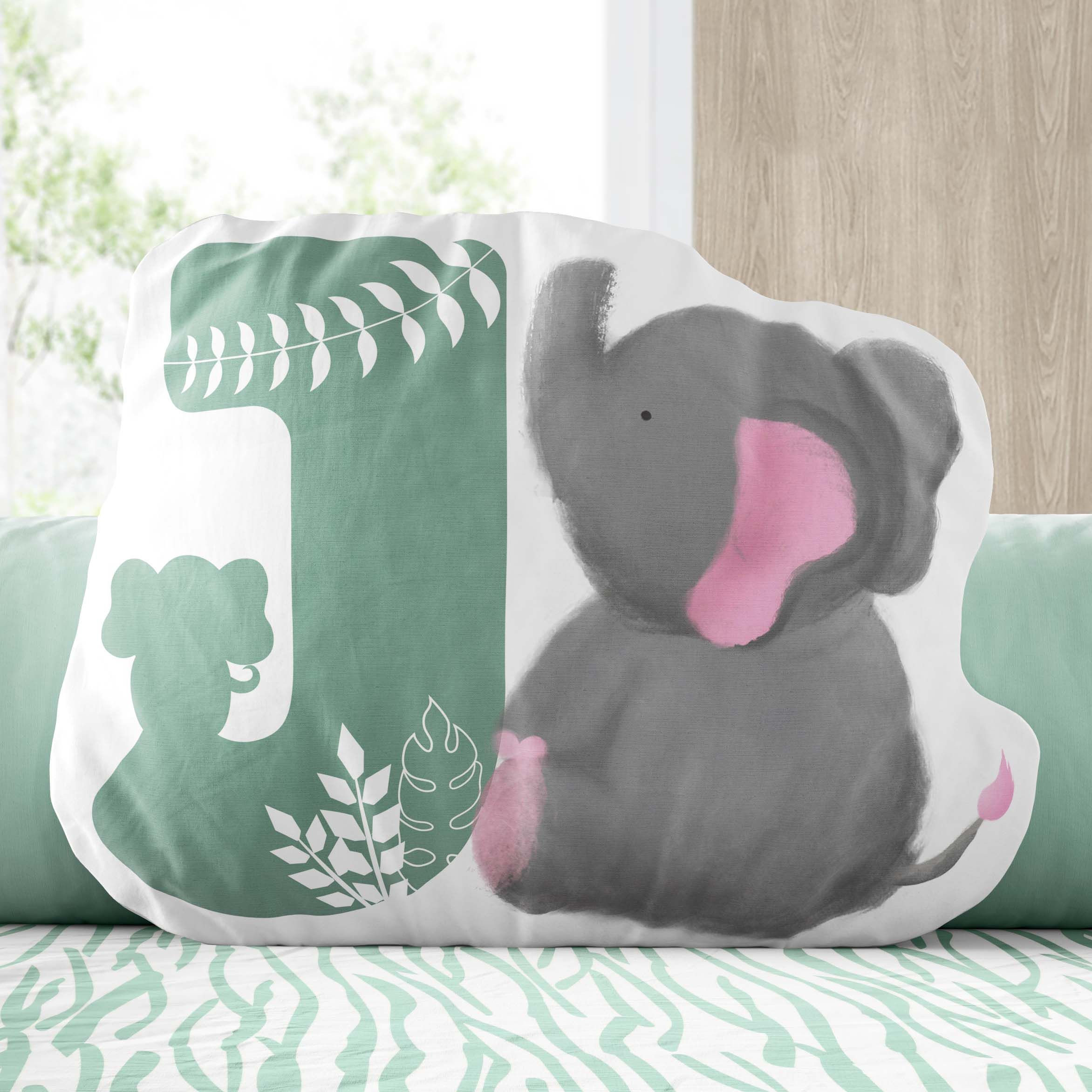 Almofada Safári Aquarela Letras de A a Z