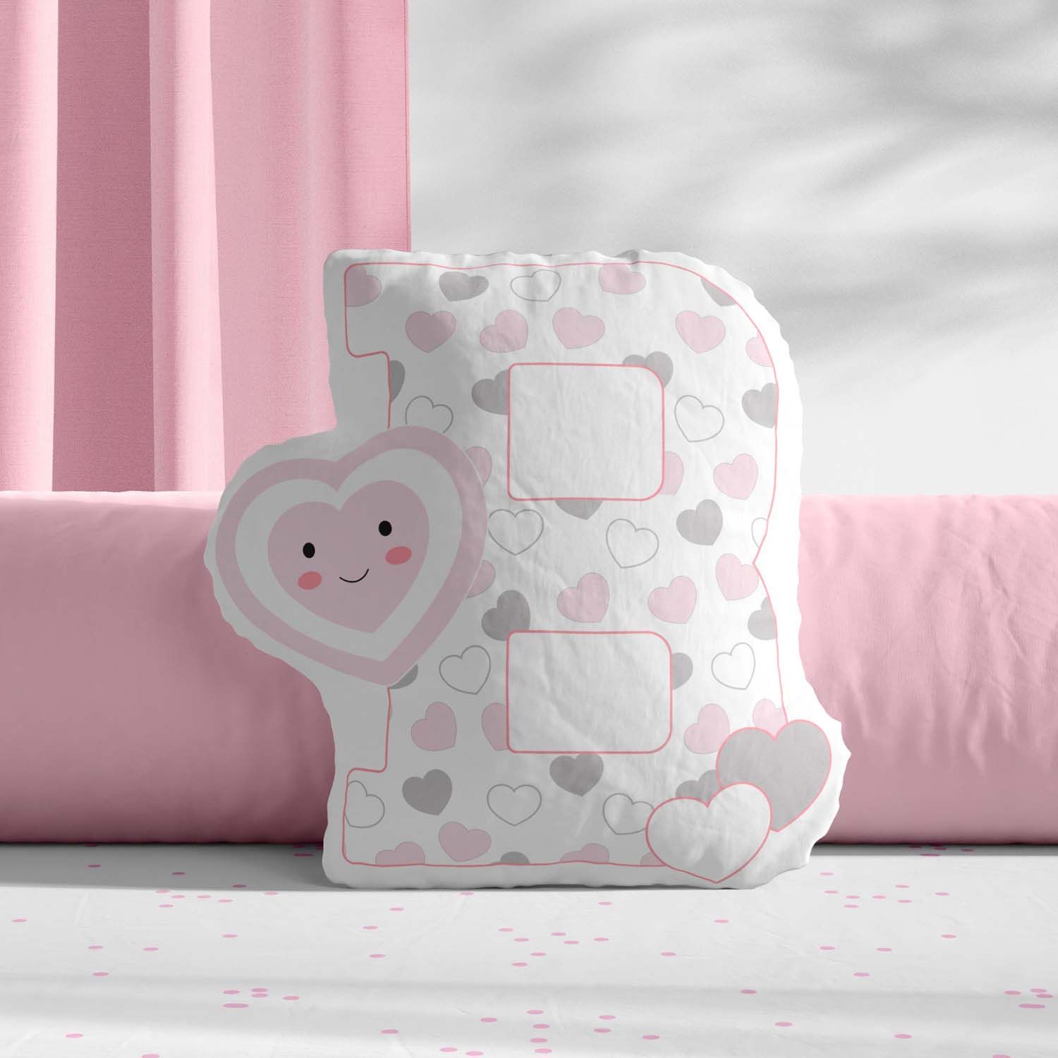 Almofada Amor da Mamãe Letra B 20cm