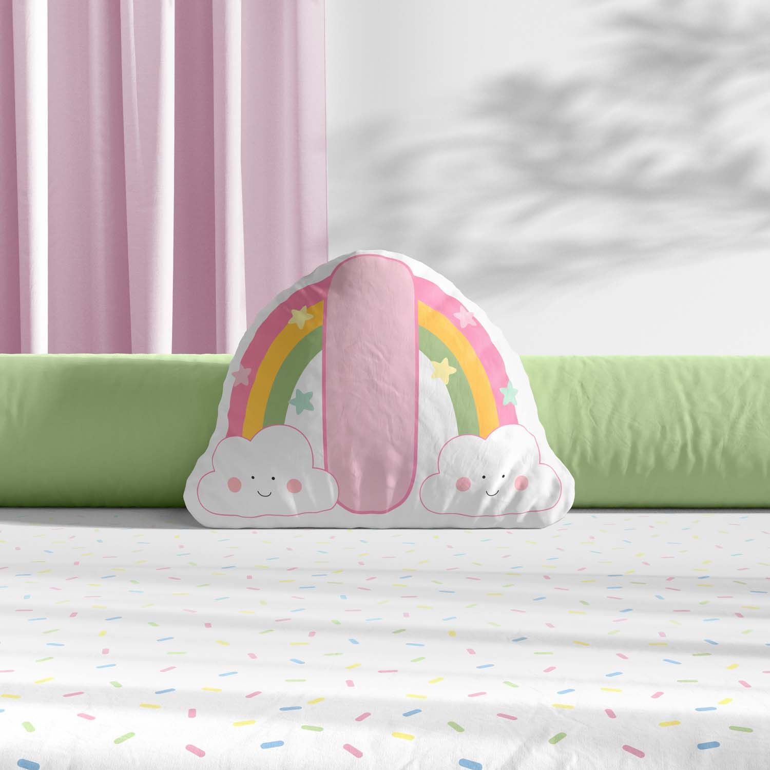 Almofada Arco-Iris Letras de A a Z