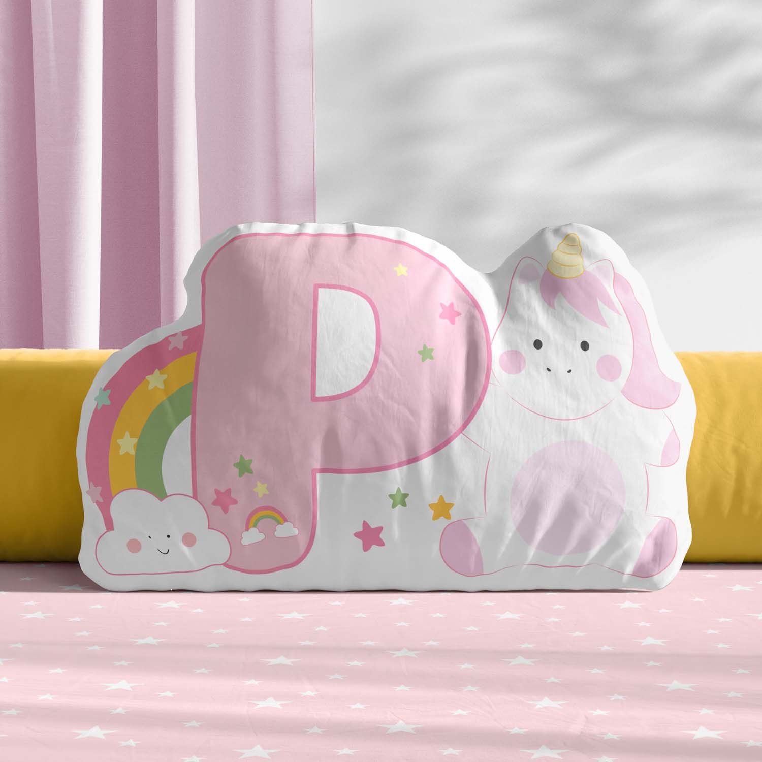 Almofada Arco-Iris Letras de A a Z