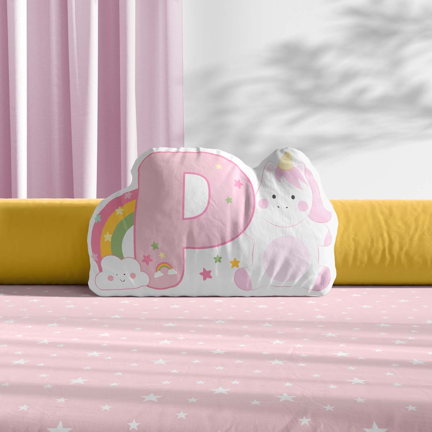 Almofada Arco-Iris Letras de A a Z