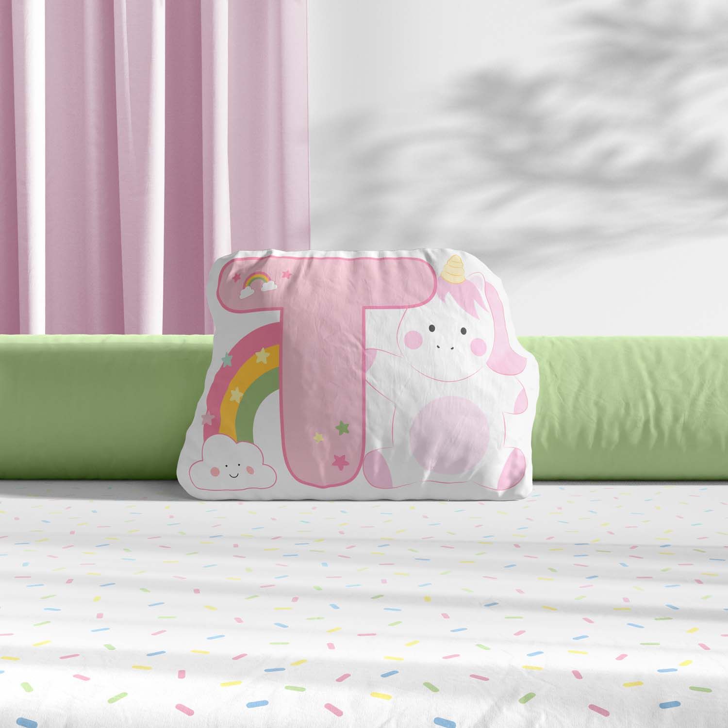 Almofada Arco-Iris Letras de A a Z