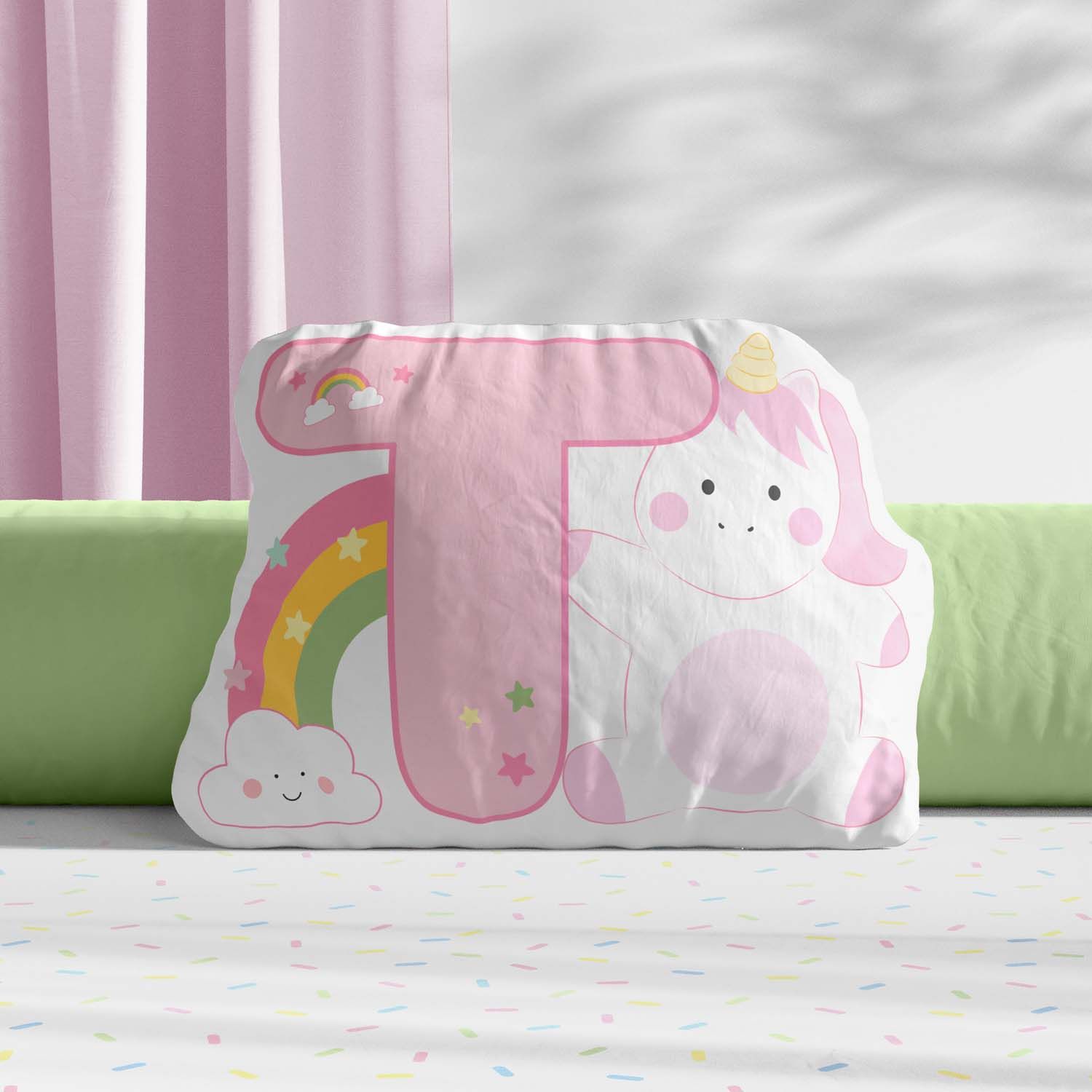 Almofada Arco-Iris Letras de A a Z