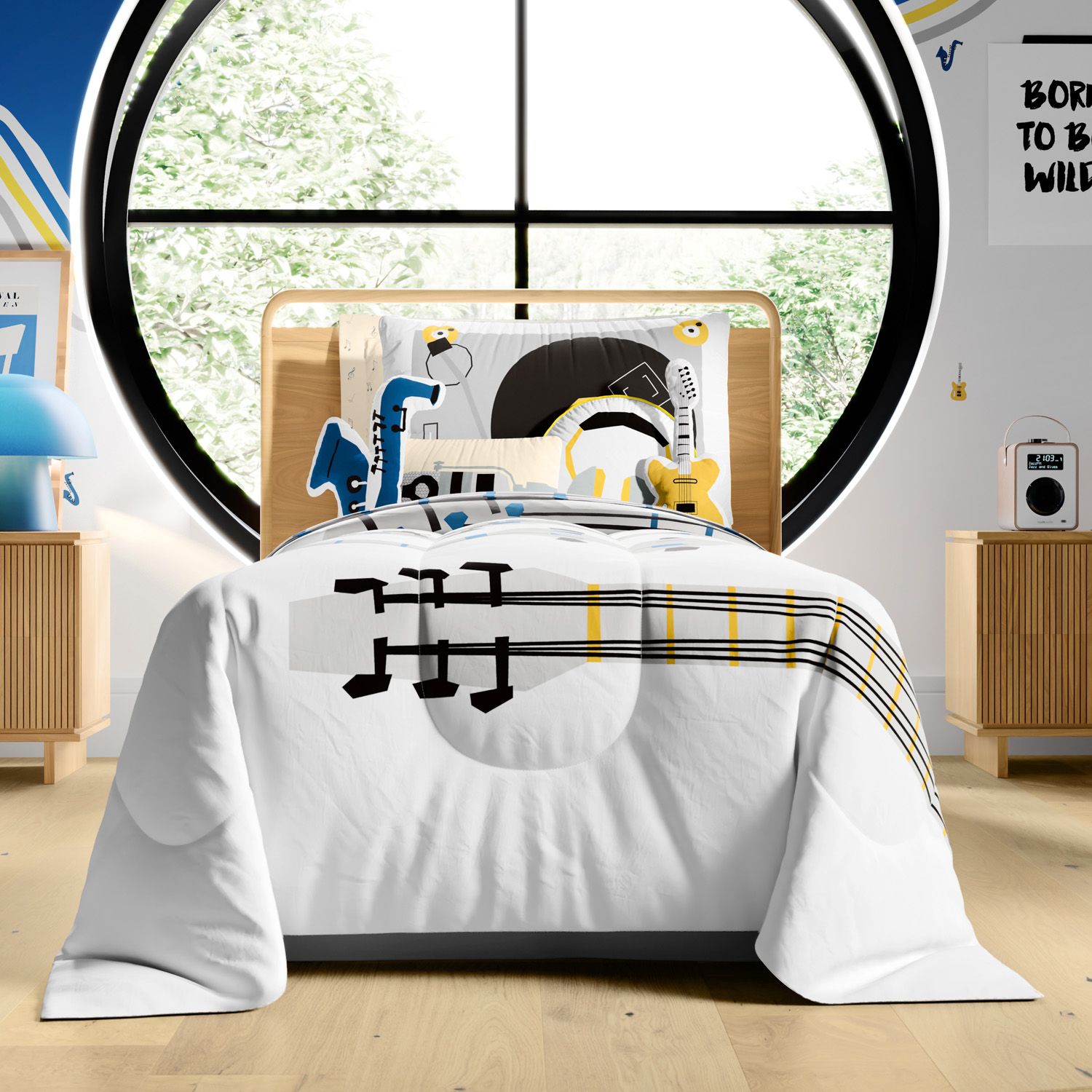 Fronha de Travesseiro Infantil Solteiro Música