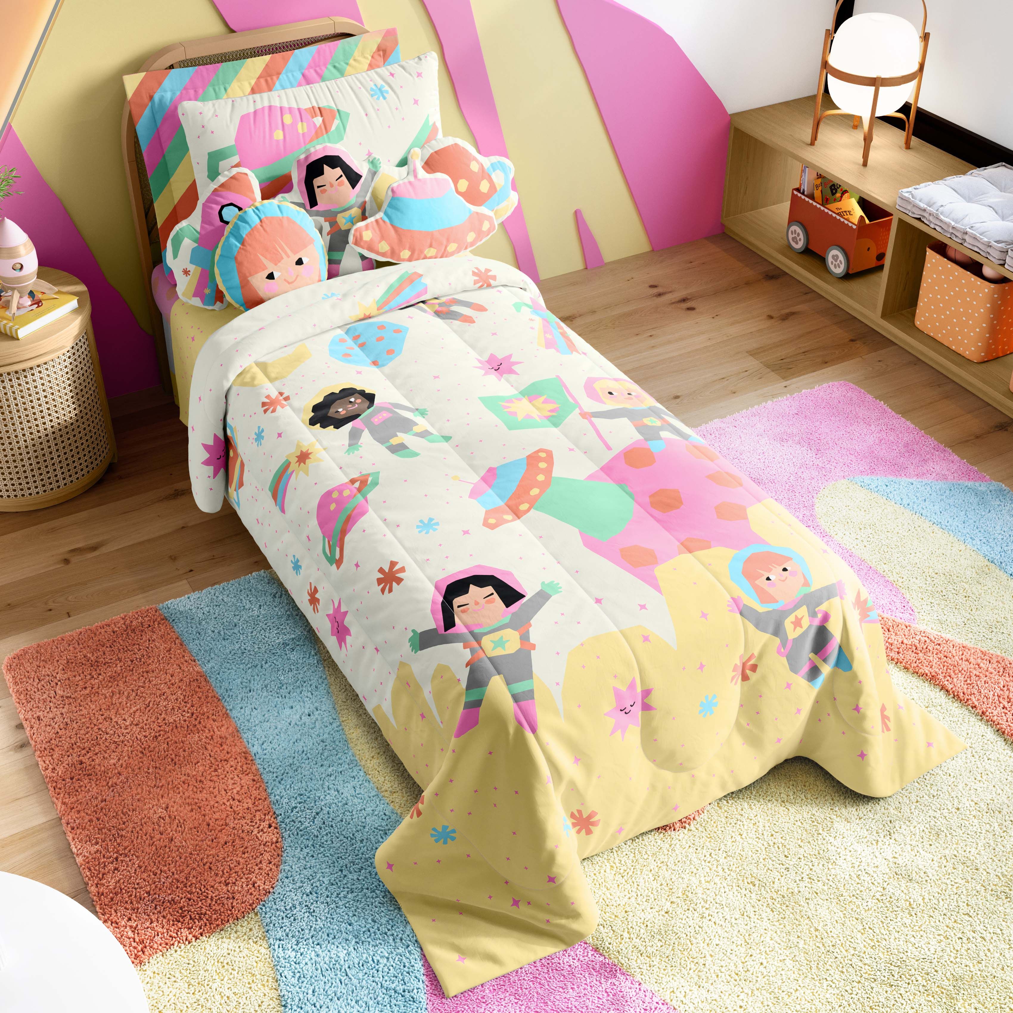 Fronha de Travesseiro Infantil Meninas Astronautas