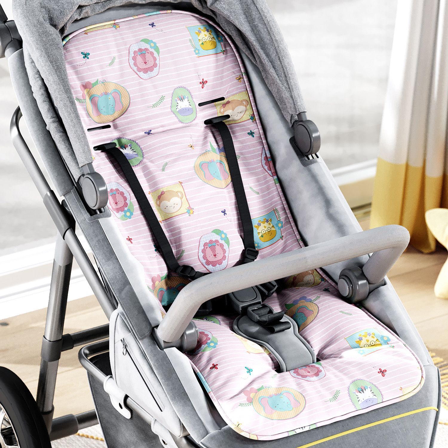 Capa de Carrinho com Protetor de Cinto Safári Candy