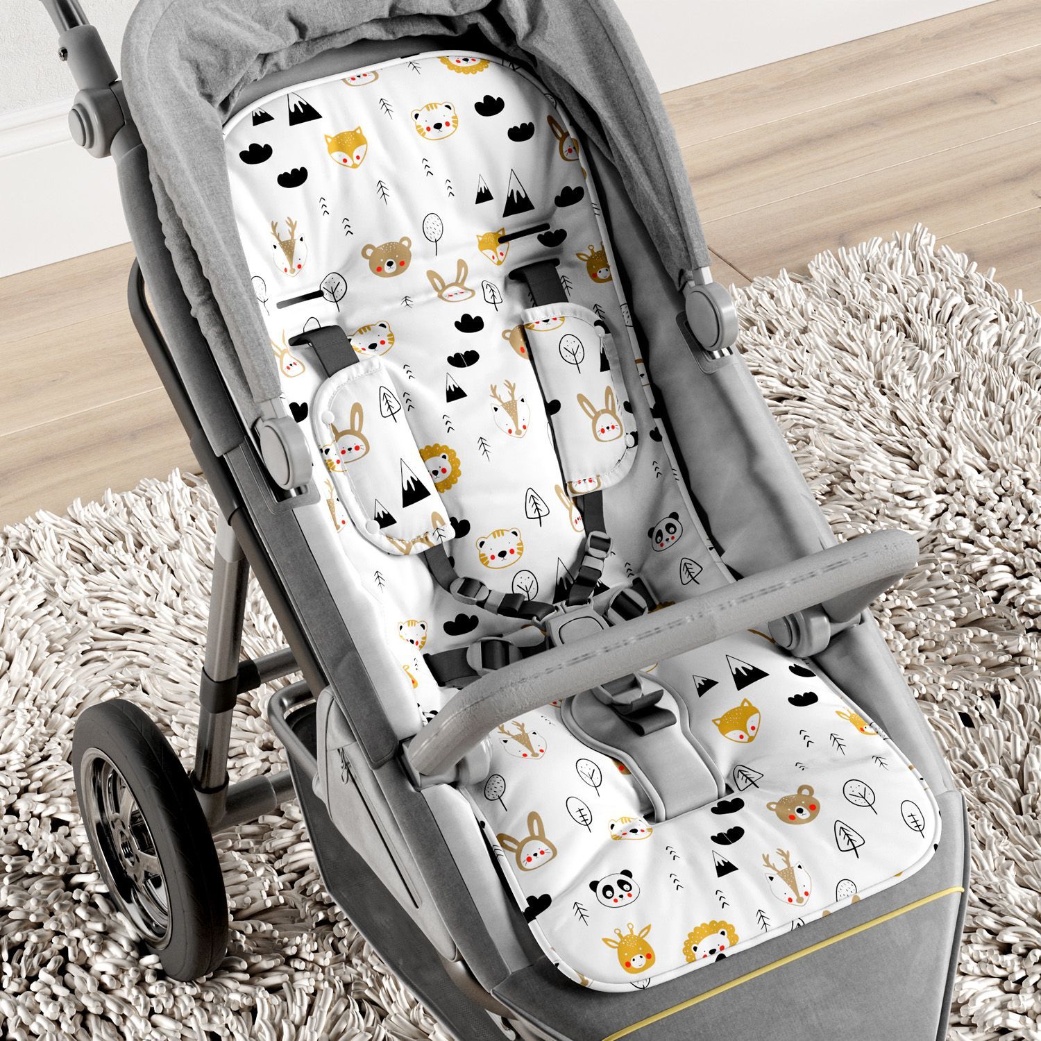 Capa de Bebê Conforto com Protetor de Cinto Safári Escandinavo