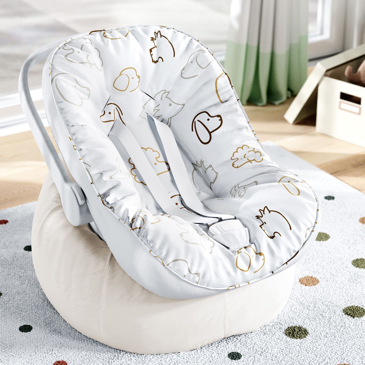 Capa de Bebê Conforto Cachorrinhos