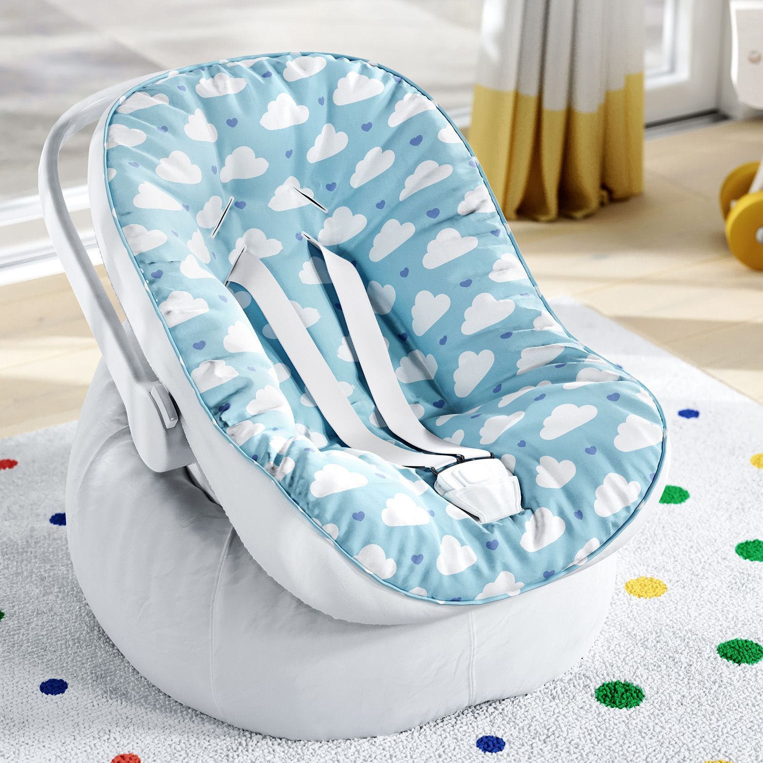 Capa de Bebê Conforto Chuva de Amor Azul