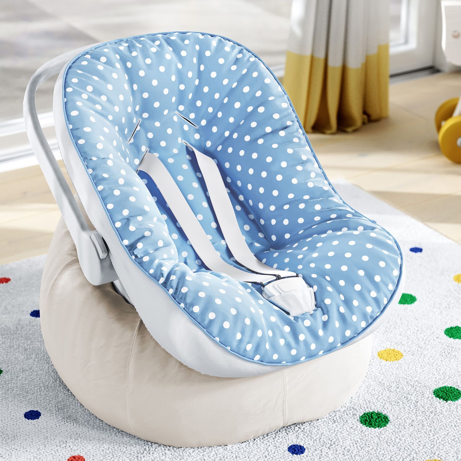 Capa de Bebê Conforto Poá Azul