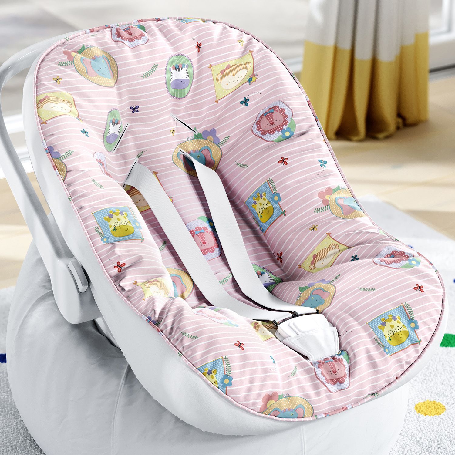 Capa de Carrinho com Protetor de Cinto Safári Candy