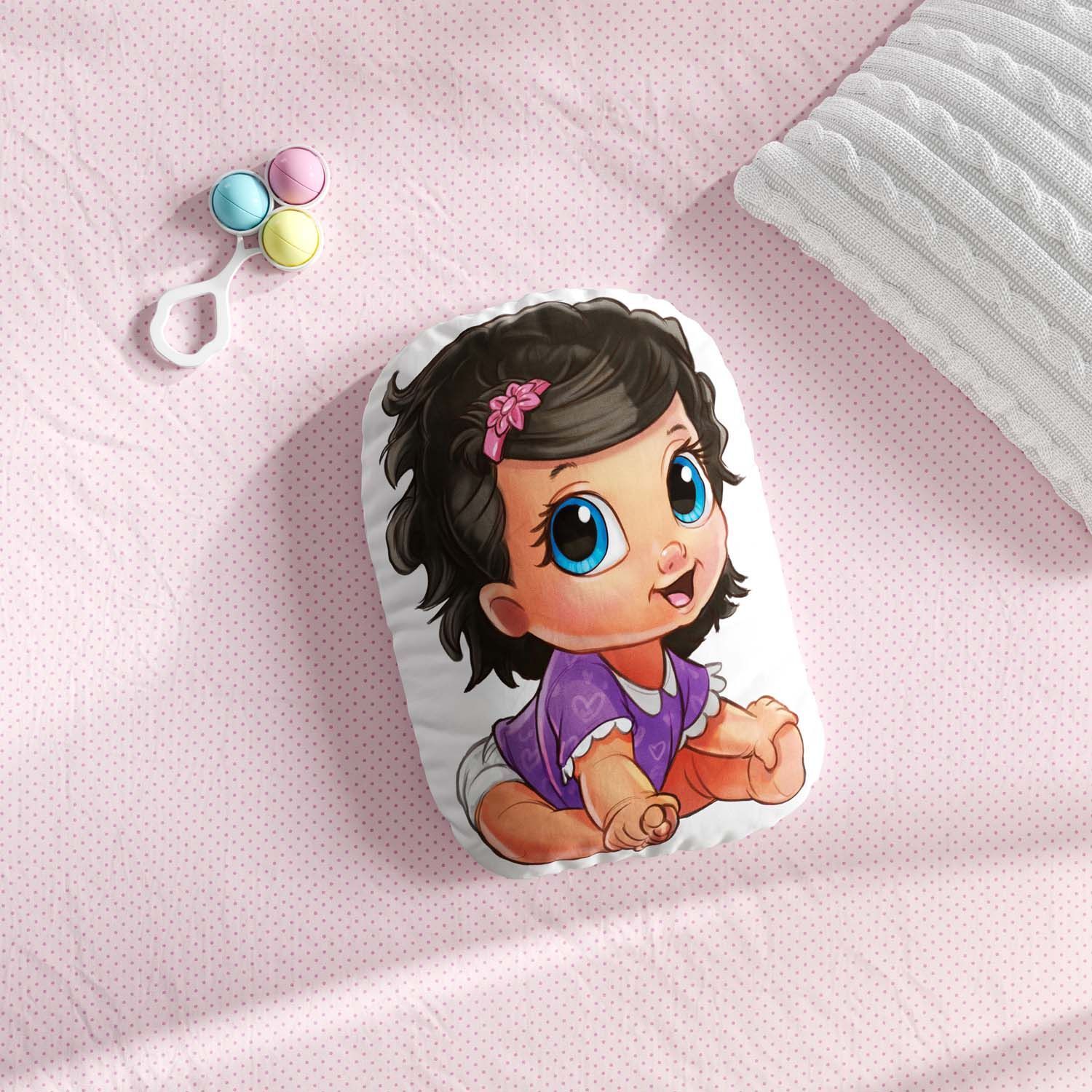 Almofada Baby Alive Presilha de Flor Rosa