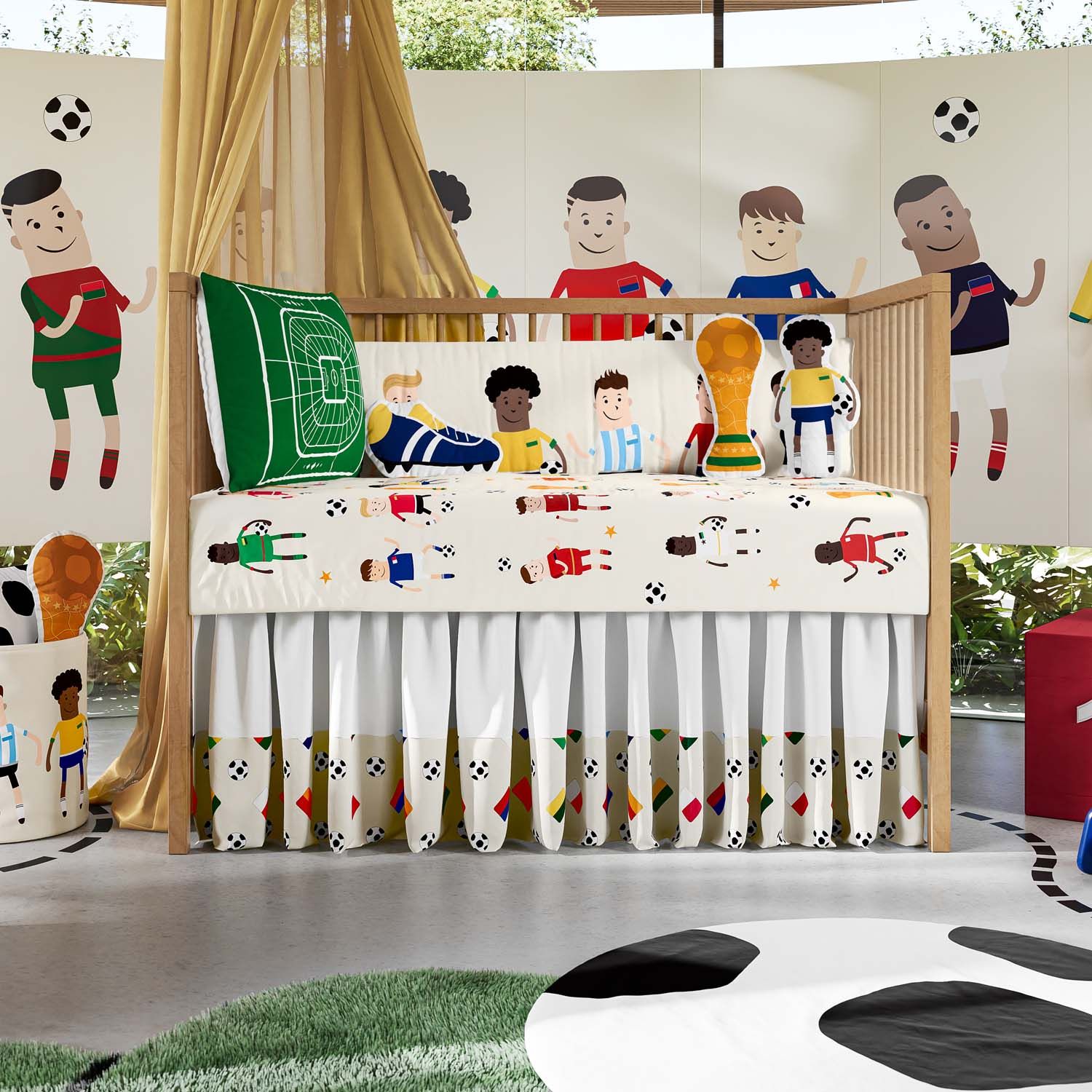 Edredom de Berço Seleções do Mundo