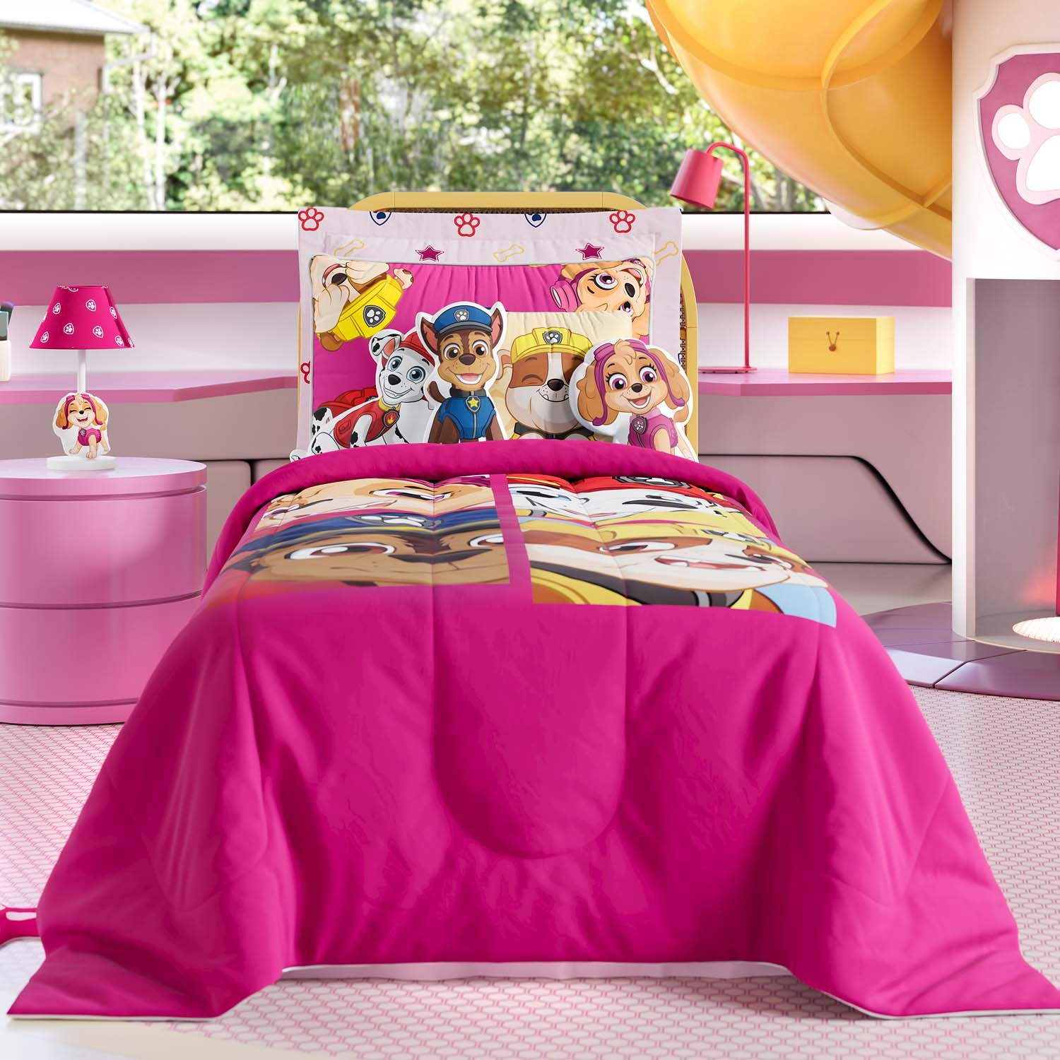 Tapete Skye Patrulha Canina Rosa 50cm