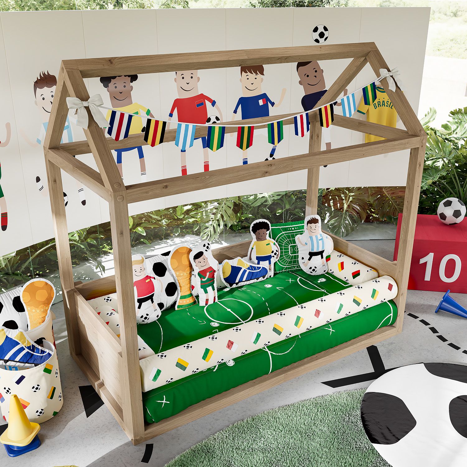 Jogo de Lençol Mini Cama Seleções do Mundo