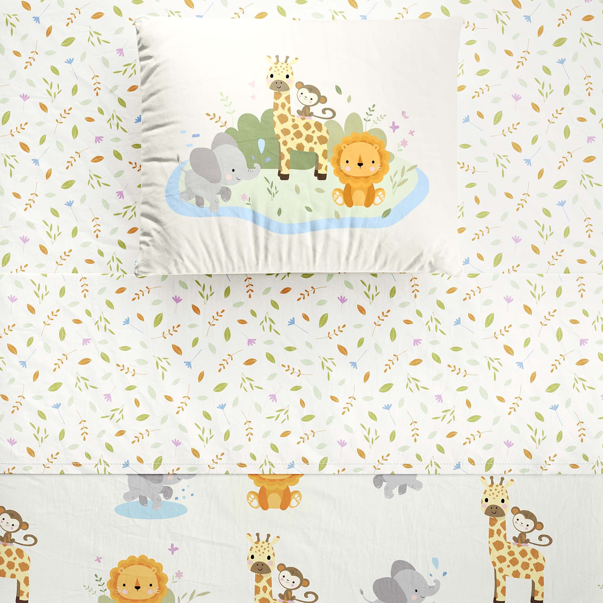 Jogo de Lençol Berço Selva Baby