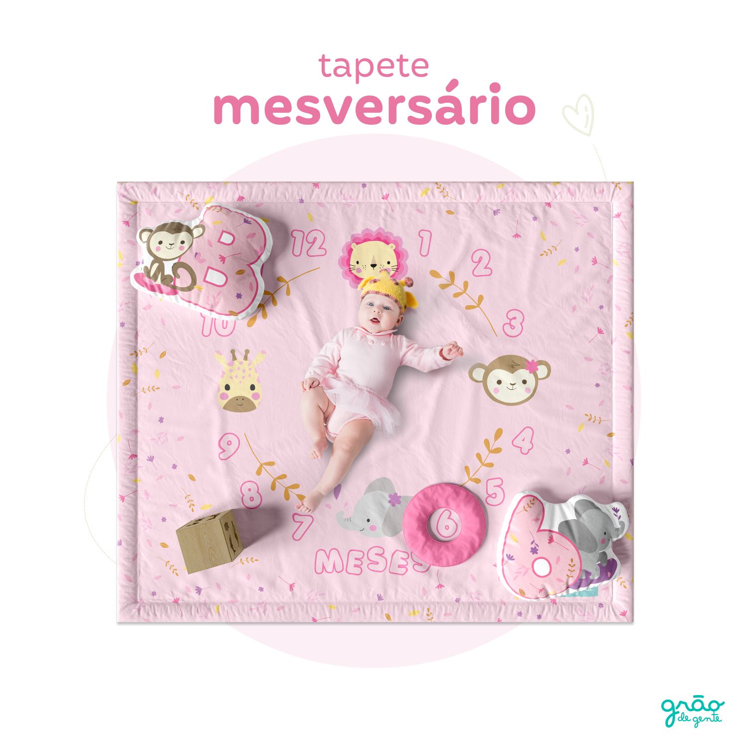 Tapete Mesversário Selva Baby