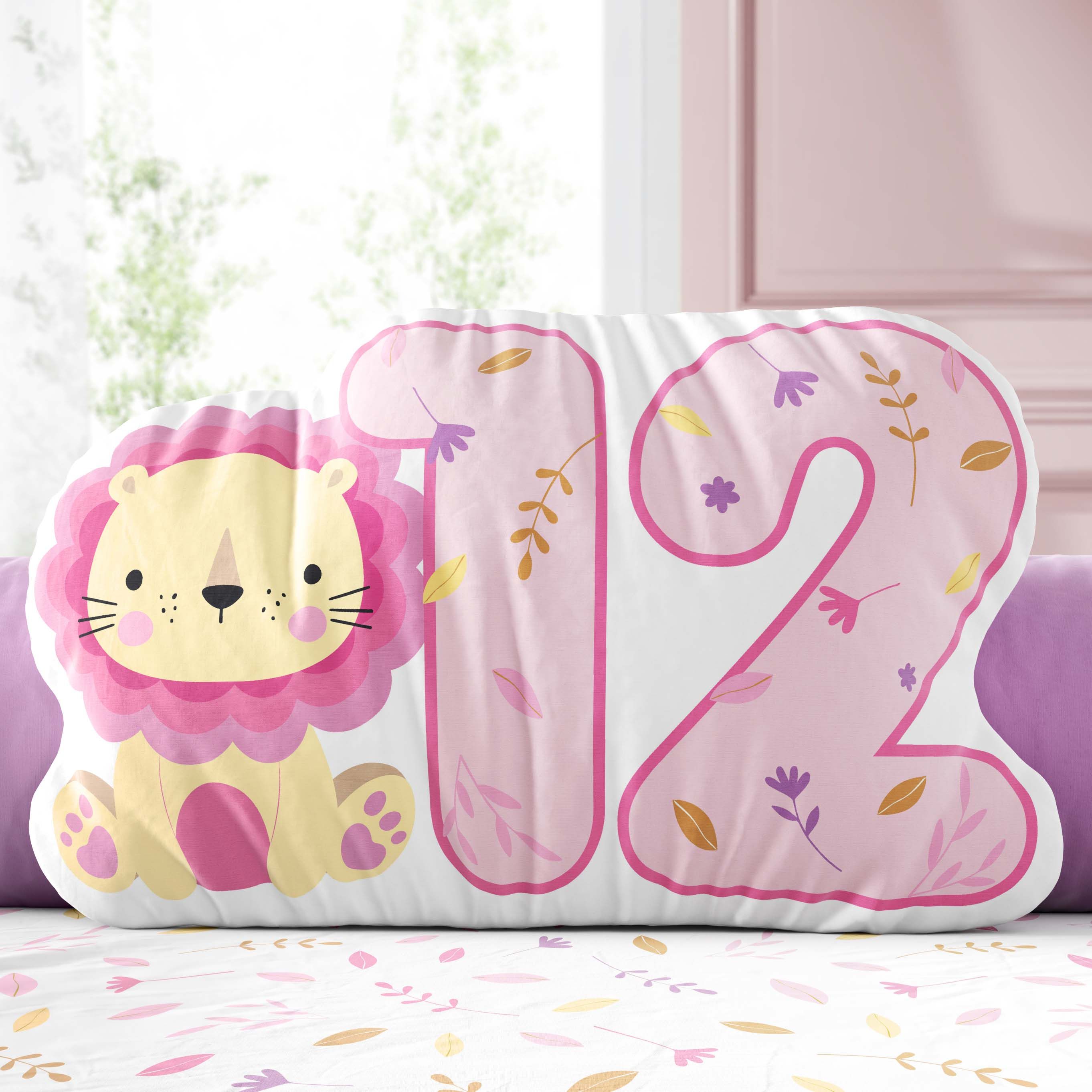 Almofada Mesversário Selva Baby Rosa