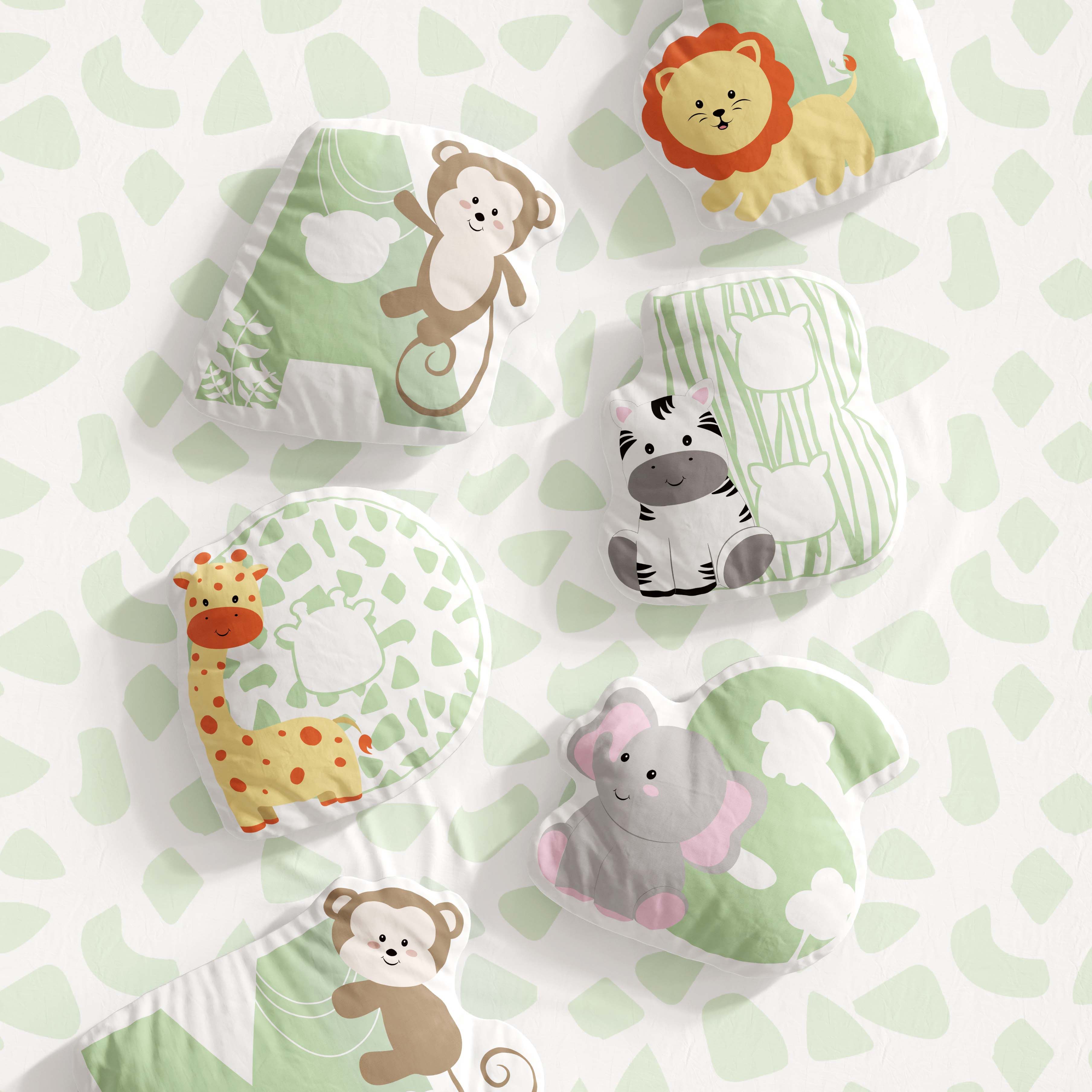 Almofada Amiguinhos Safári Letras de A a Z