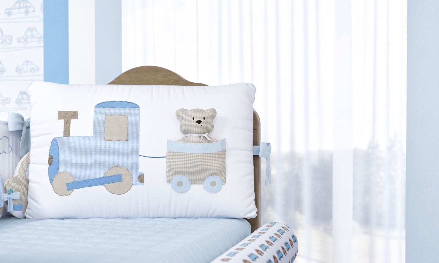 Kit Berço Carrinhos Amarelo