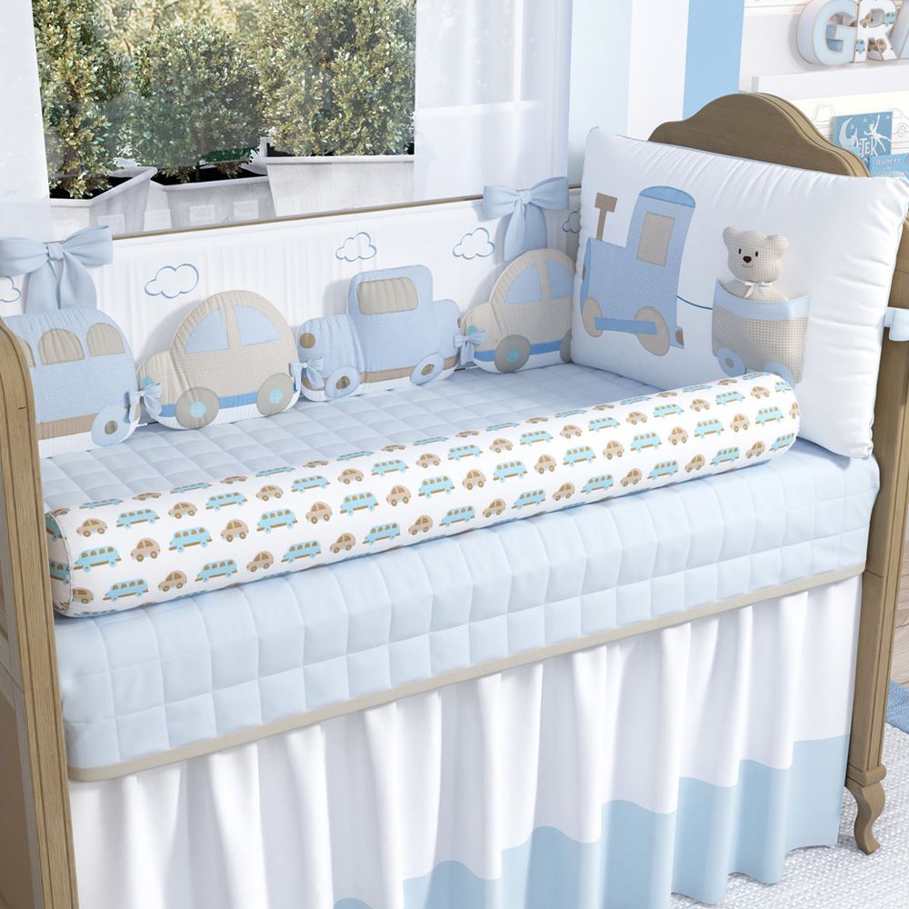 Kit Berço Carrinhos Amarelo