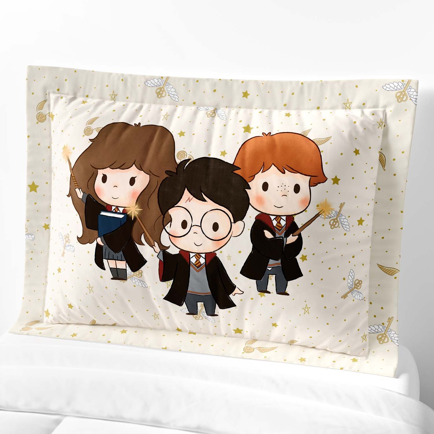 Fronha Infantil Harry Potter Hermione Granger e Ron Weasley