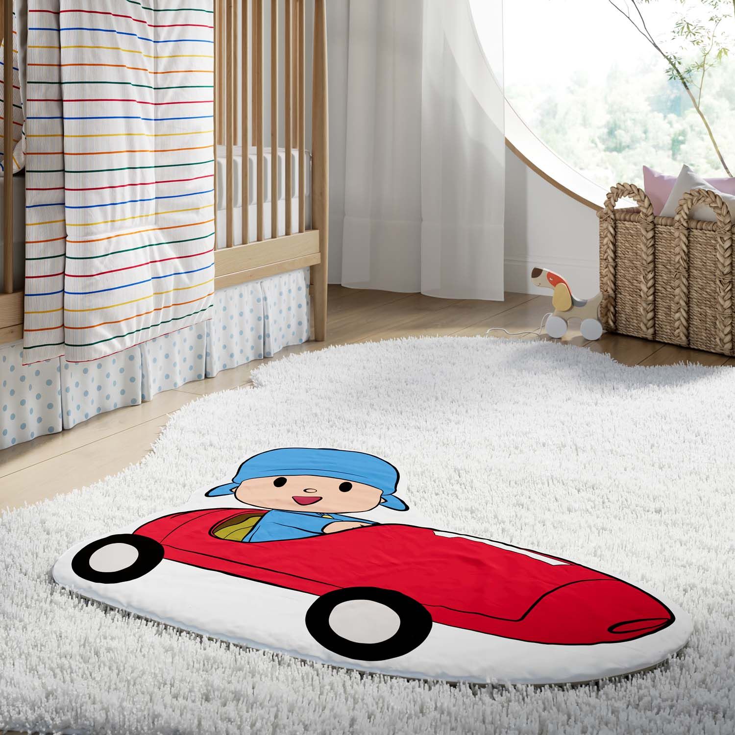 Tapete Pocoyo no Carro 76cm