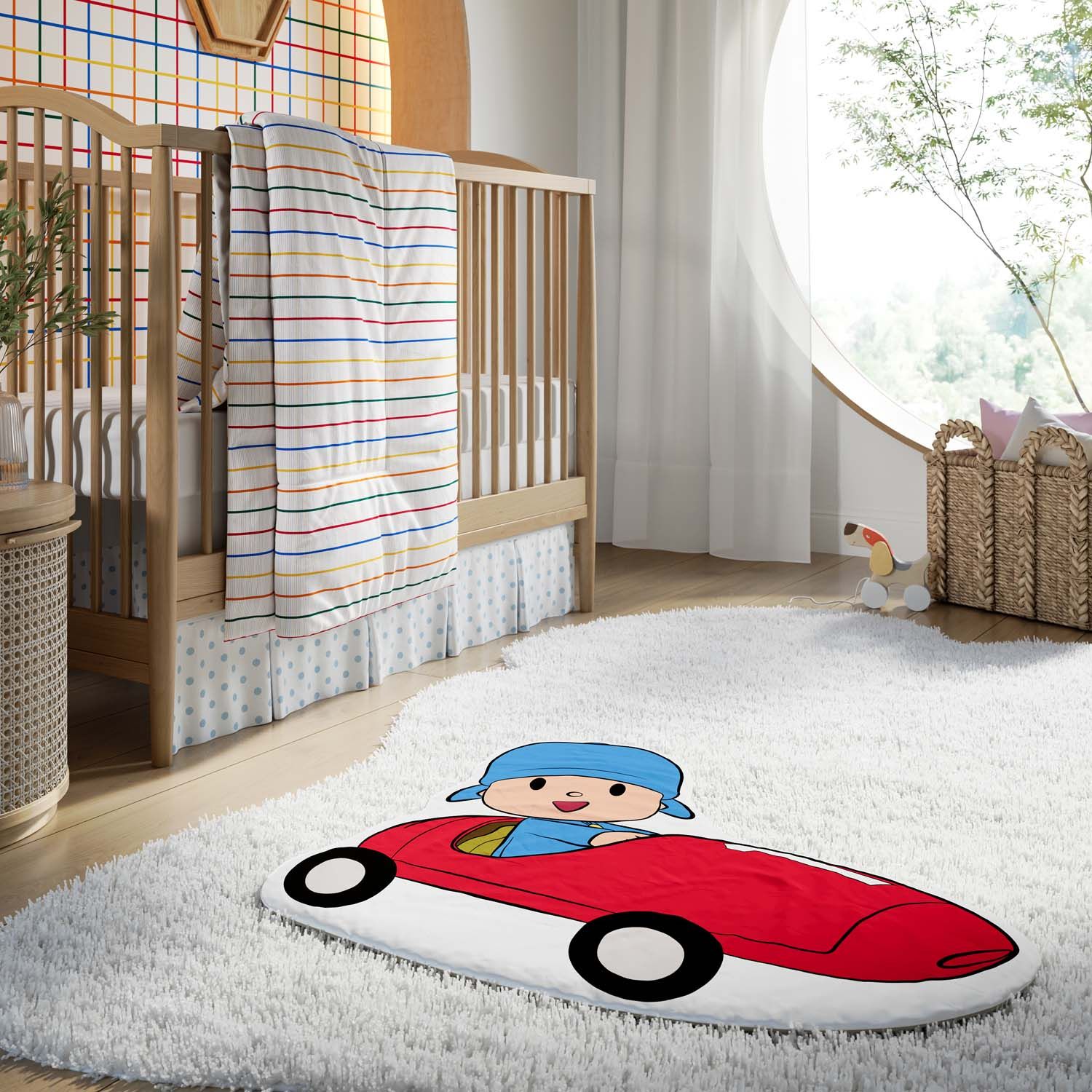 Tapete Pocoyo no Carro 76cm