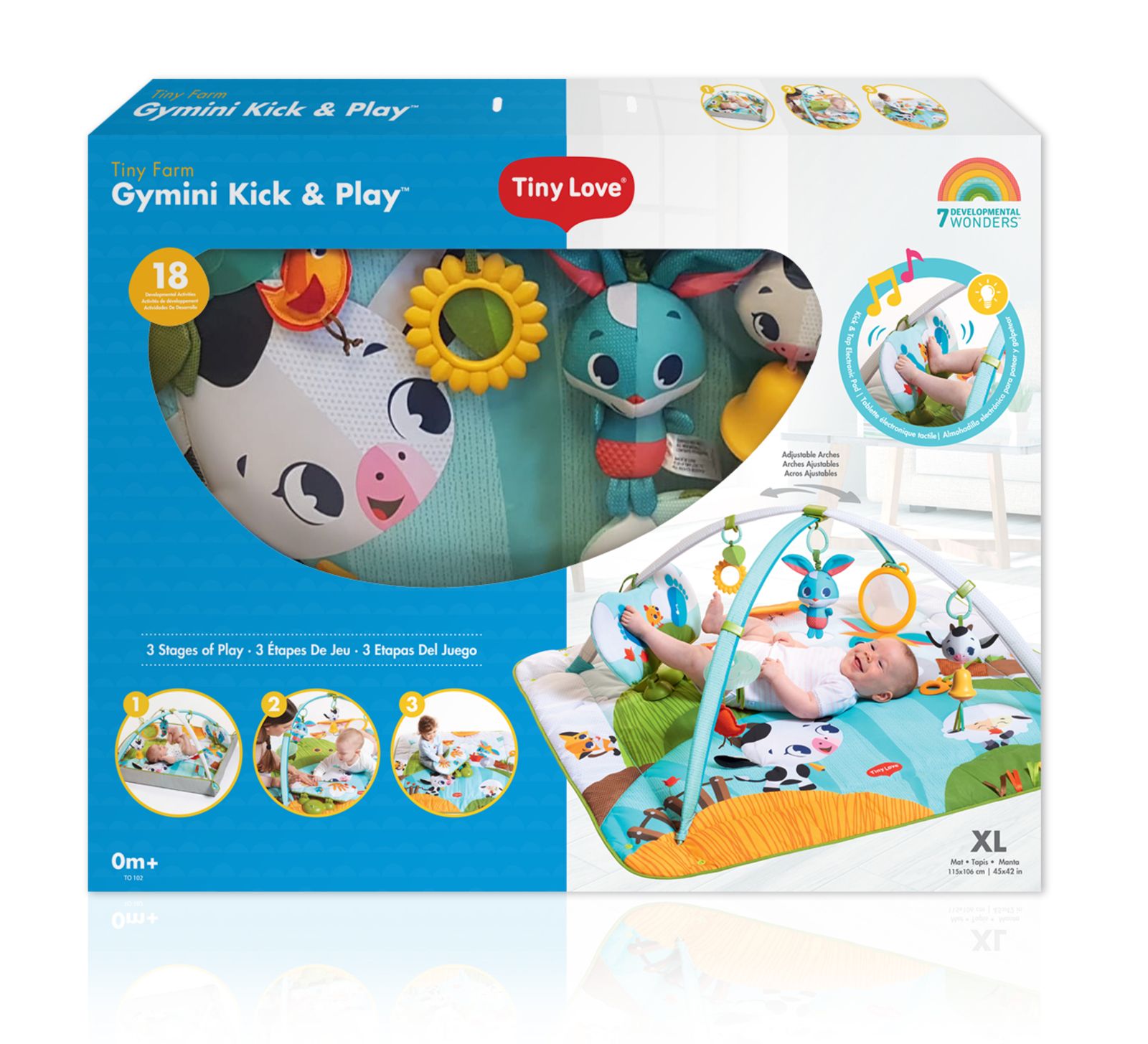 Tapete de Atividades Gymini Kick & Play Tiny Farm
