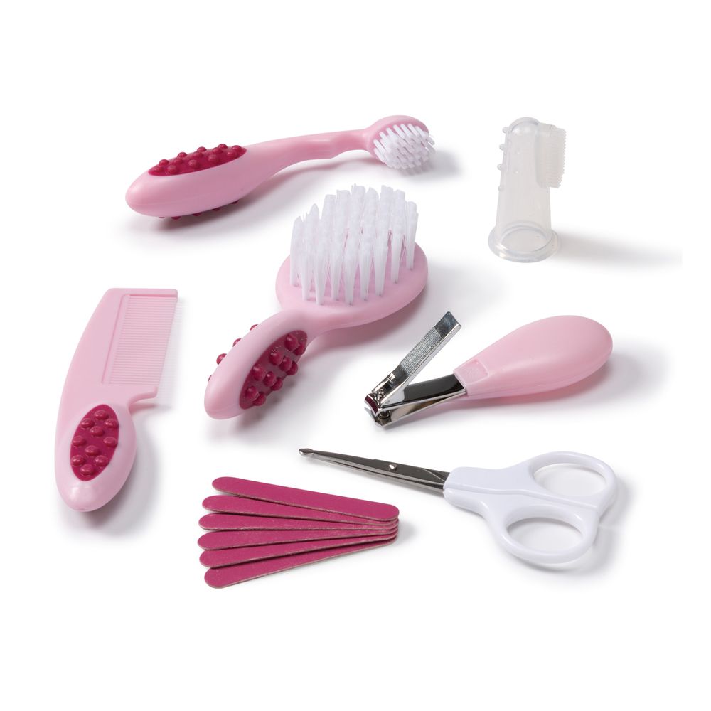 Kit Cuidados Bebê Rosa e Branco