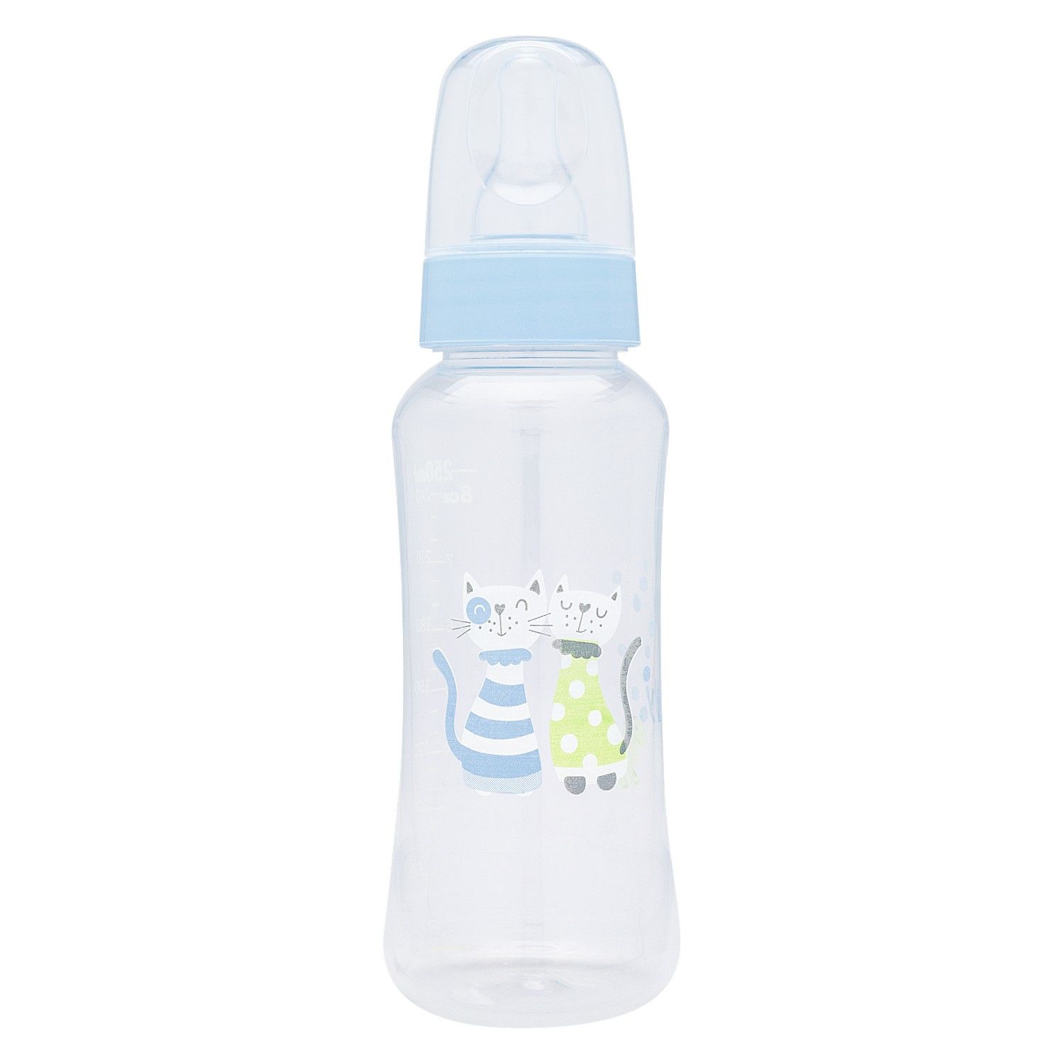 Mamadeira Zoo Bico Silicone Azul 250ml