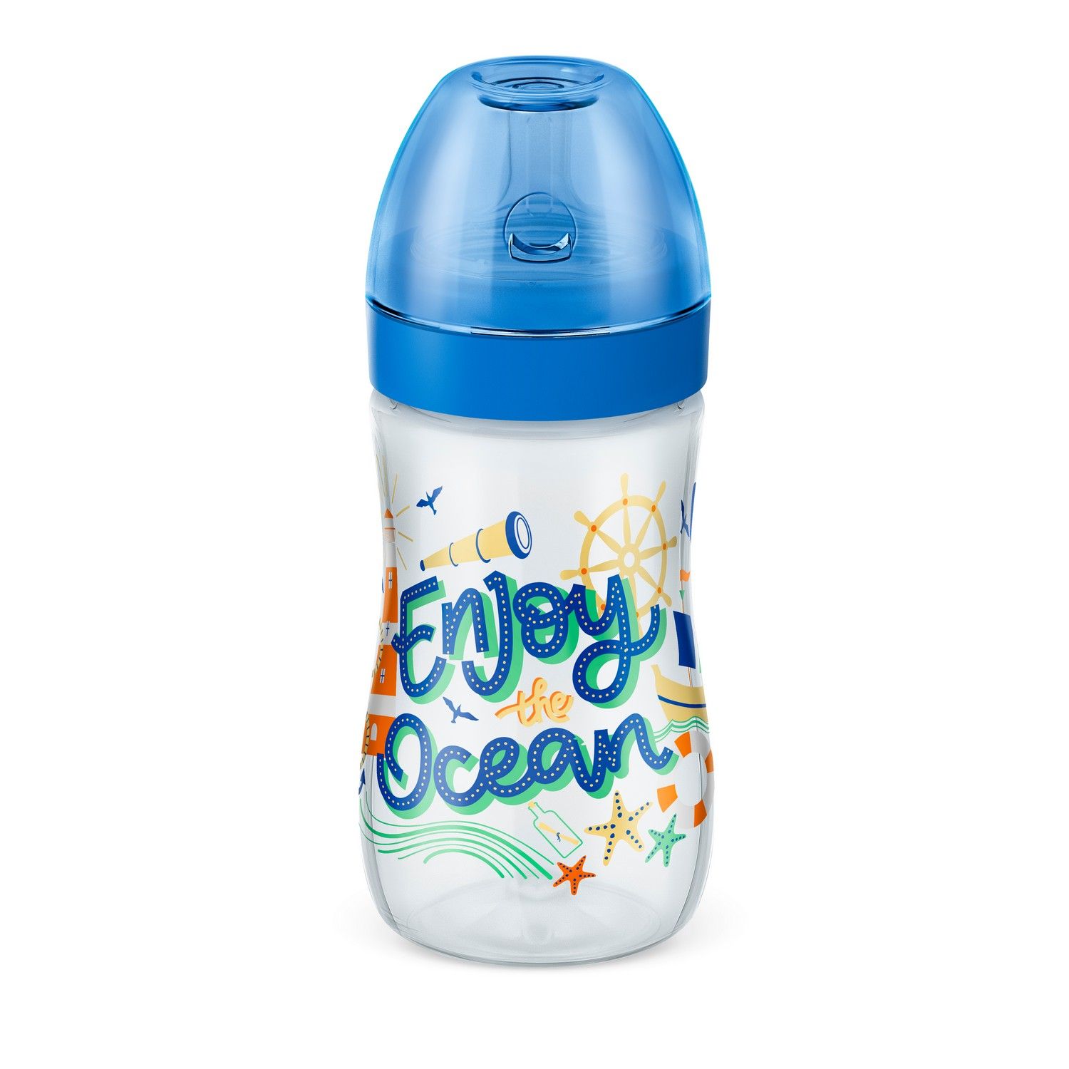 Mamadeira Enjoy Ocean Azul 300ml