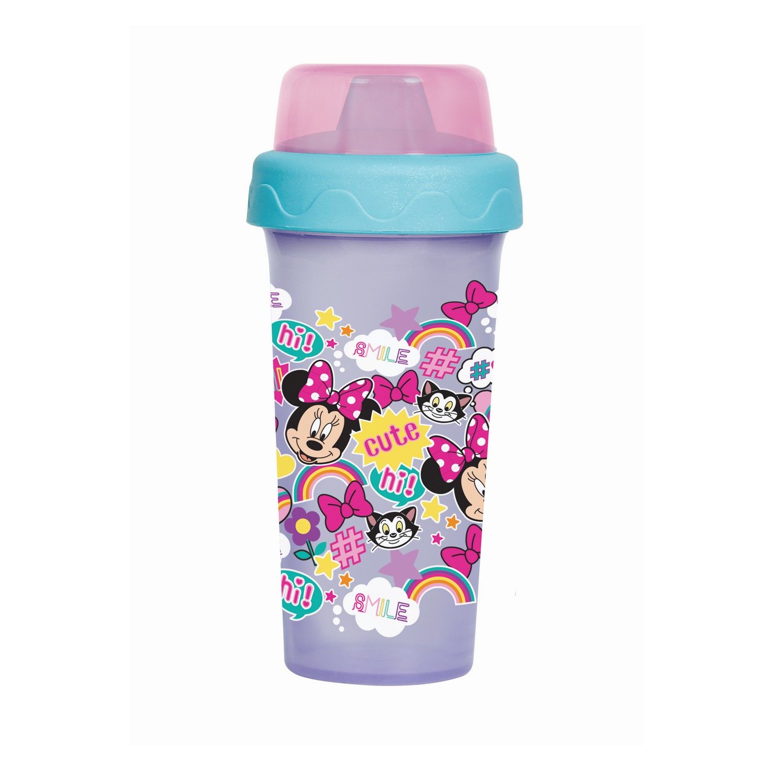 Copo Premium Minnie Mouse com Tampa 340ml 