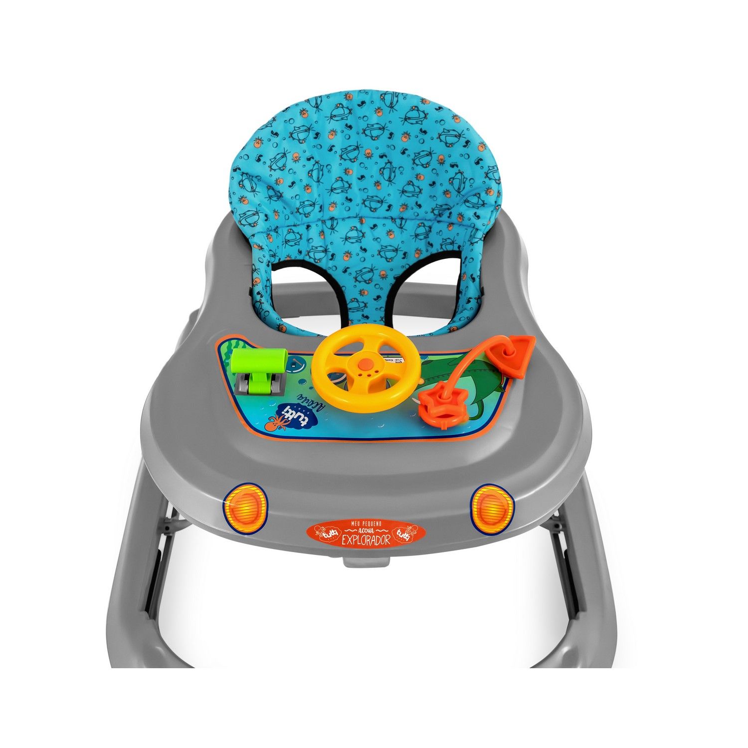 Andador Explorador Azul e Cinza